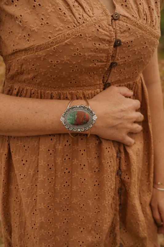 Maidenwell Cuff | Sonoran Chrysocolla sold by Goldie Lew