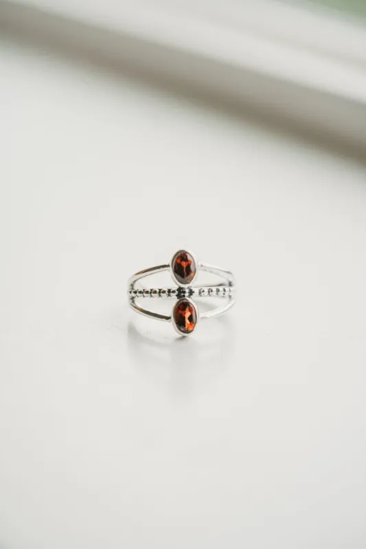Ruby Ring | Red Garnet sold by Goldie Lew