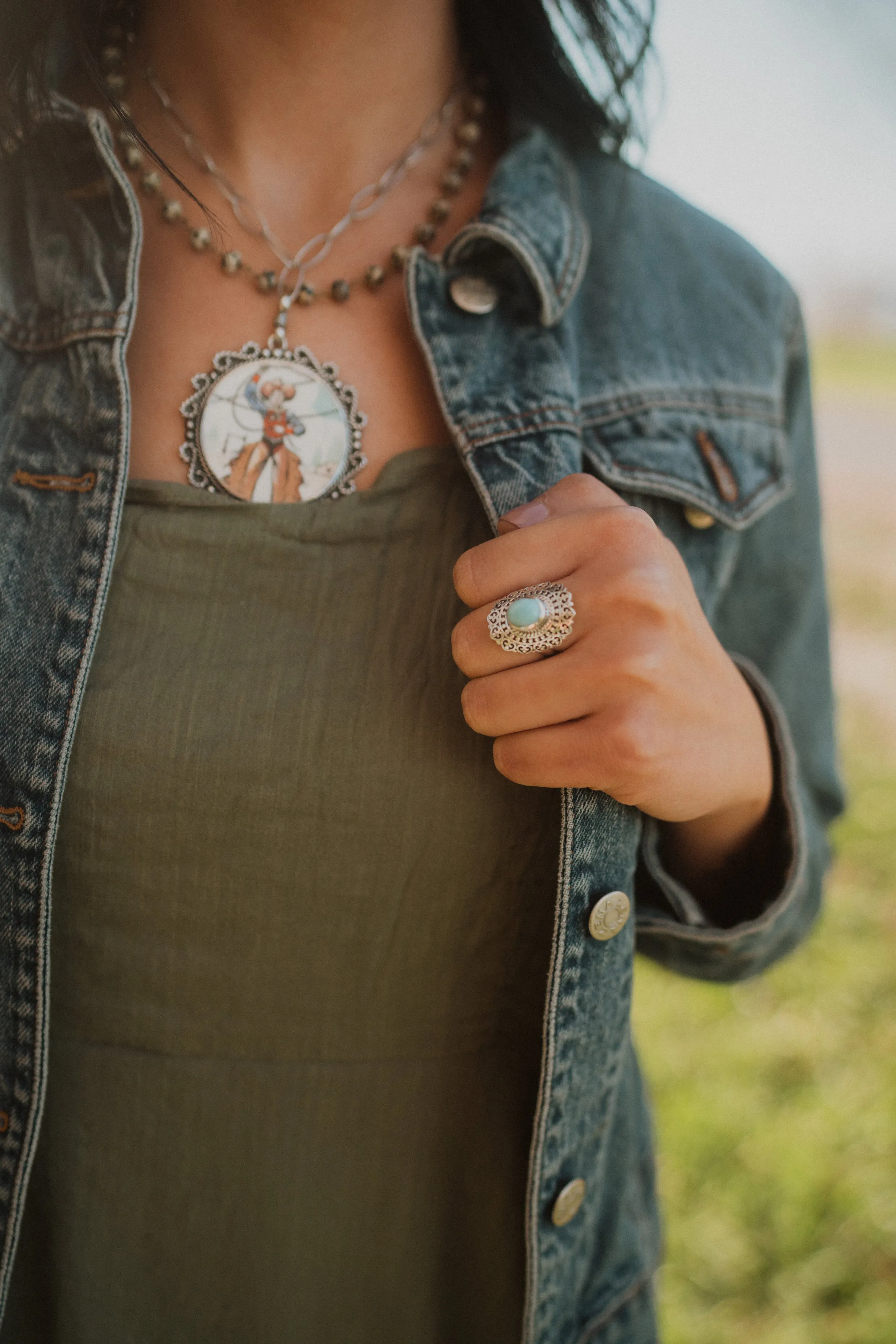 Claire Ring | Larimar - FINAL SALE sold by Goldie Lew product image thumbnail 5