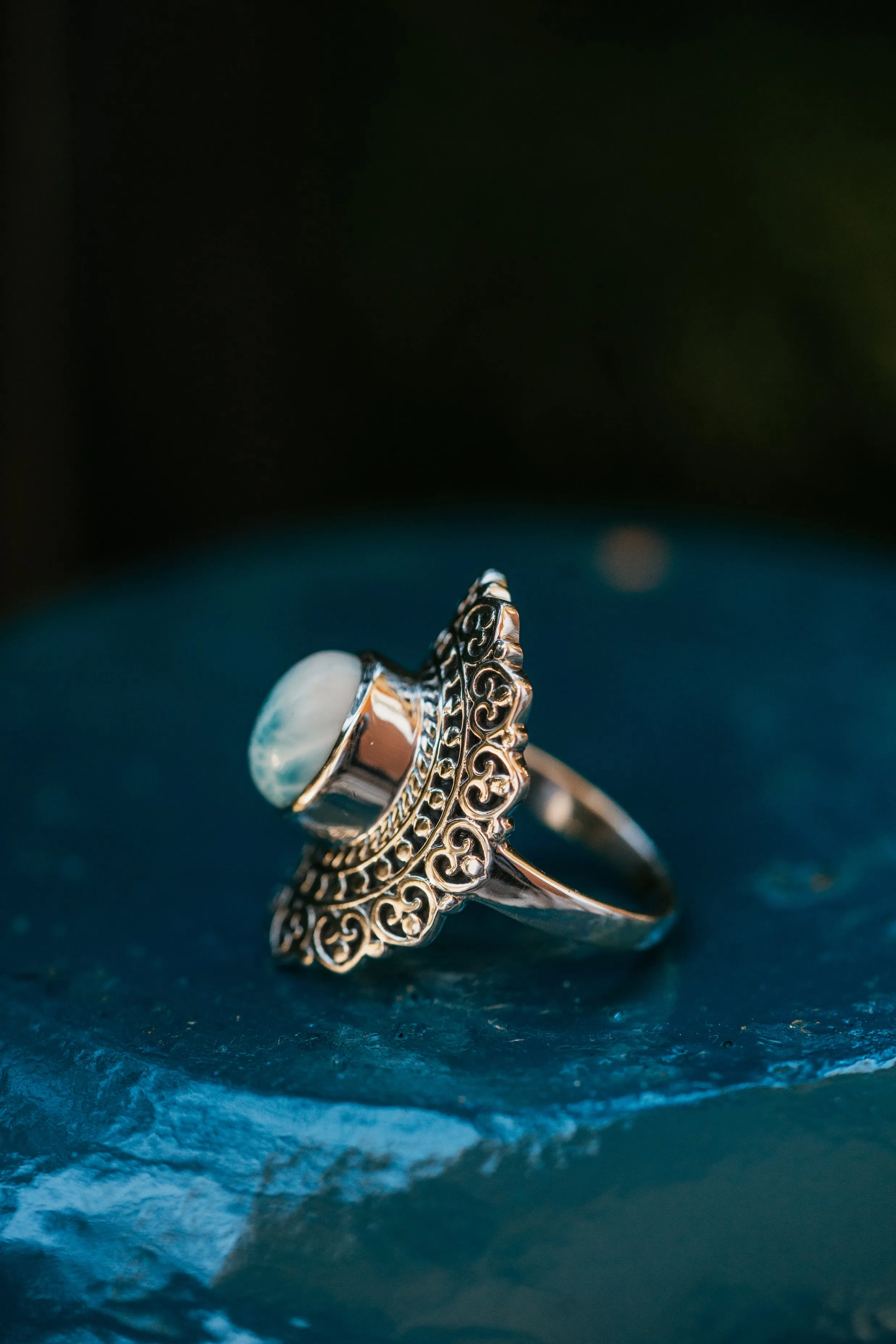 Claire Ring | Larimar - FINAL SALE sold by Goldie Lew product image thumbnail 3