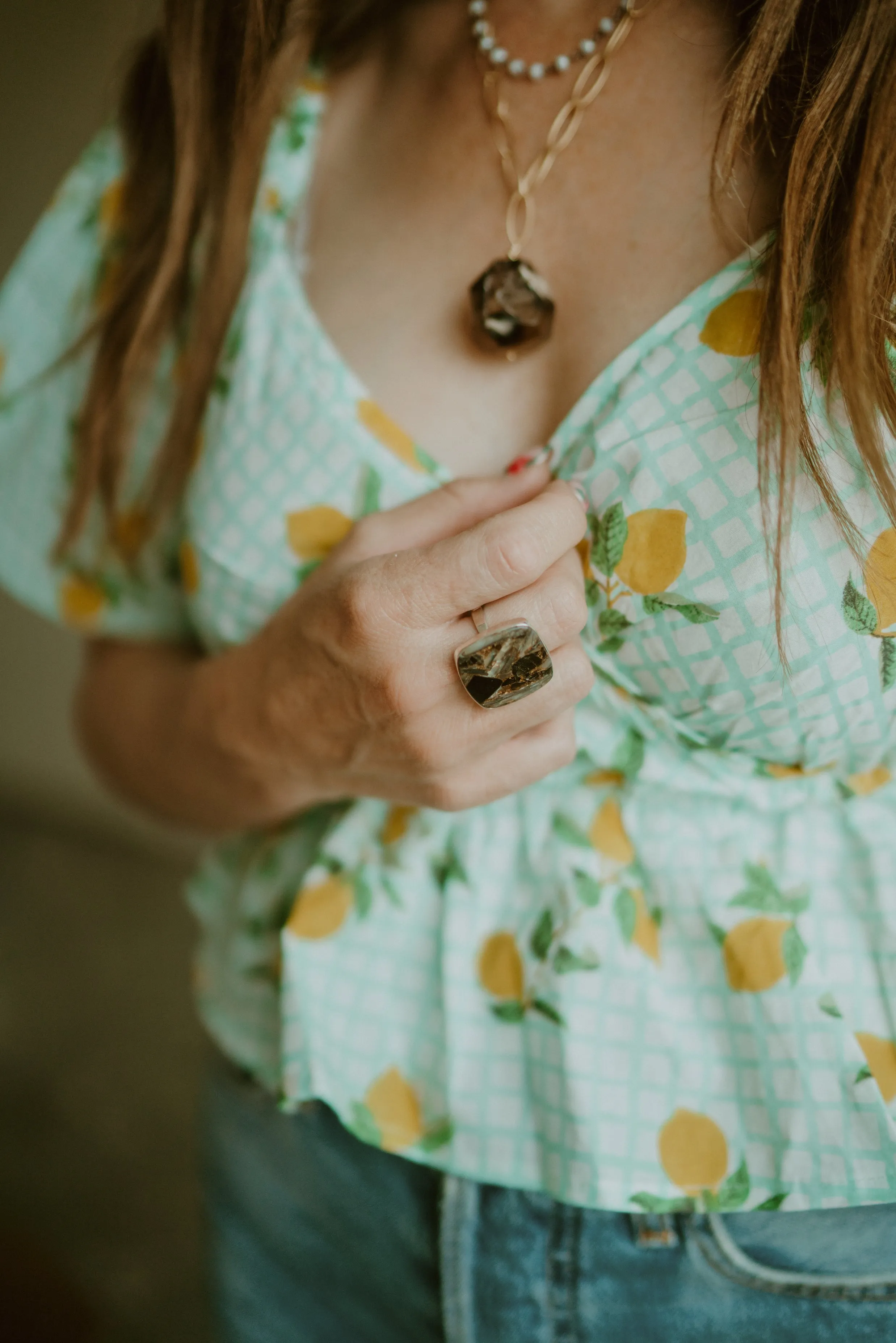 Rhett Ring | Black Copper Turquoise sold by Goldie Lew product image thumbnail 2