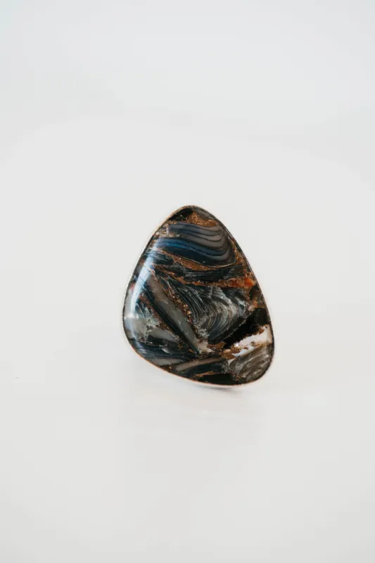 Rhett Ring | Black Copper Turquoise sold by Goldie Lew