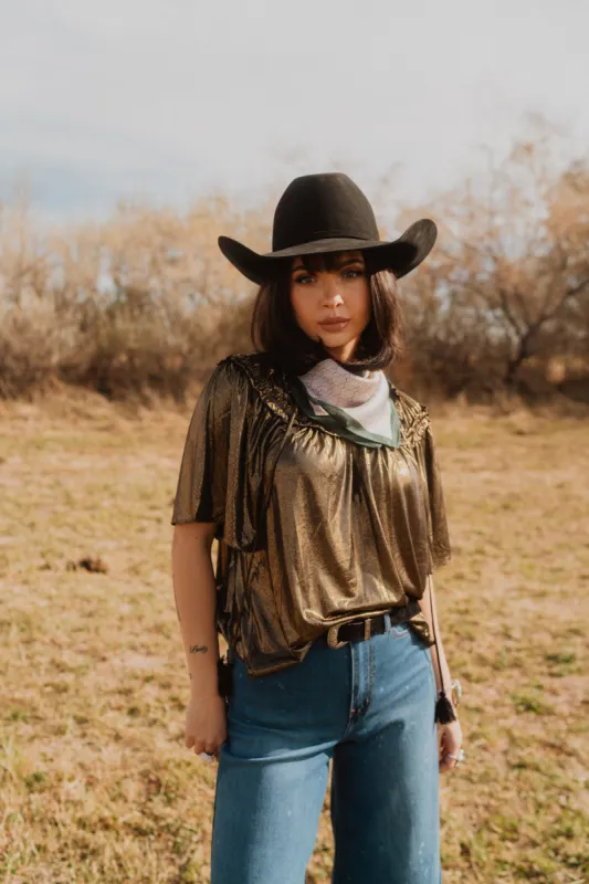 Raining Gold Top sold by Goldie Lew