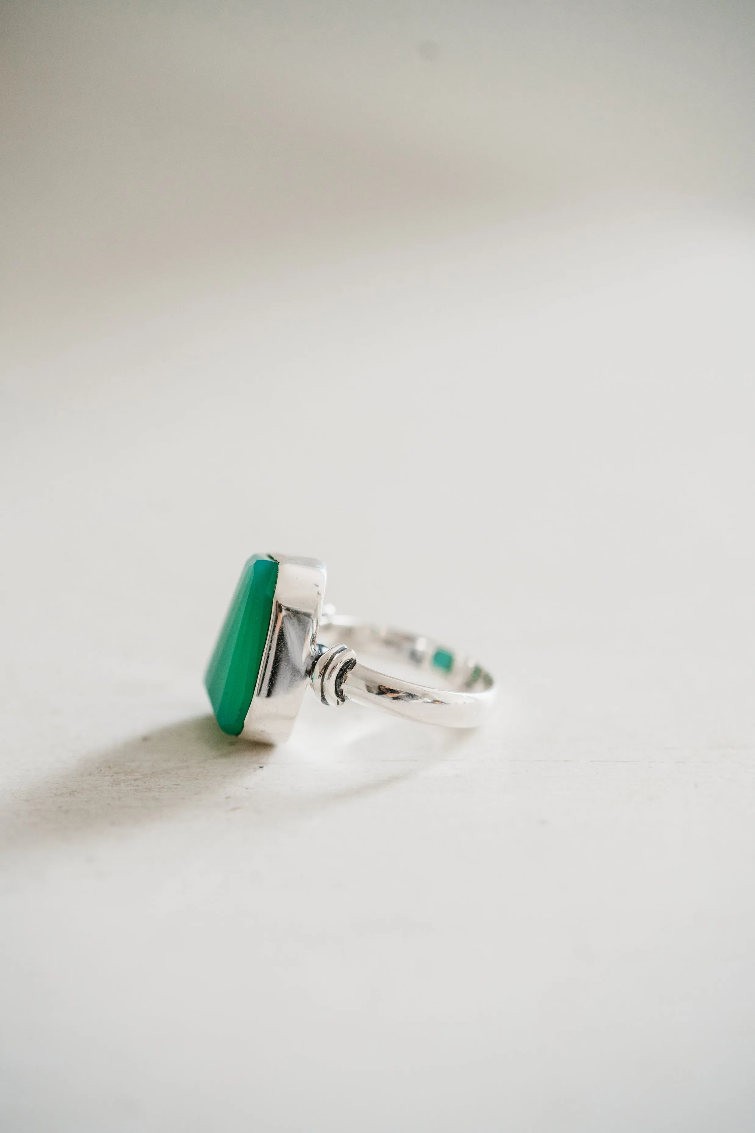 Meredith Ring | Green Chrysoprase sold by Goldie Lew product image thumbnail 2