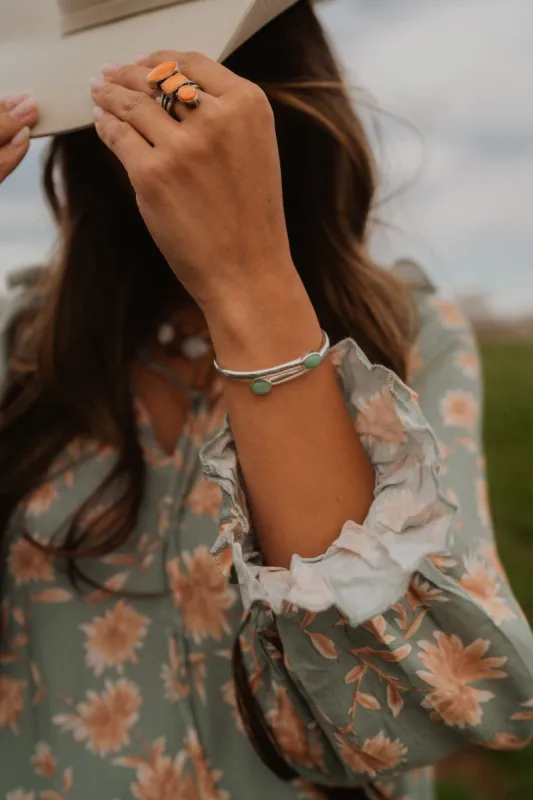 Meadow Dreams Cuff | Chrysoprase sold by Goldie Lew
