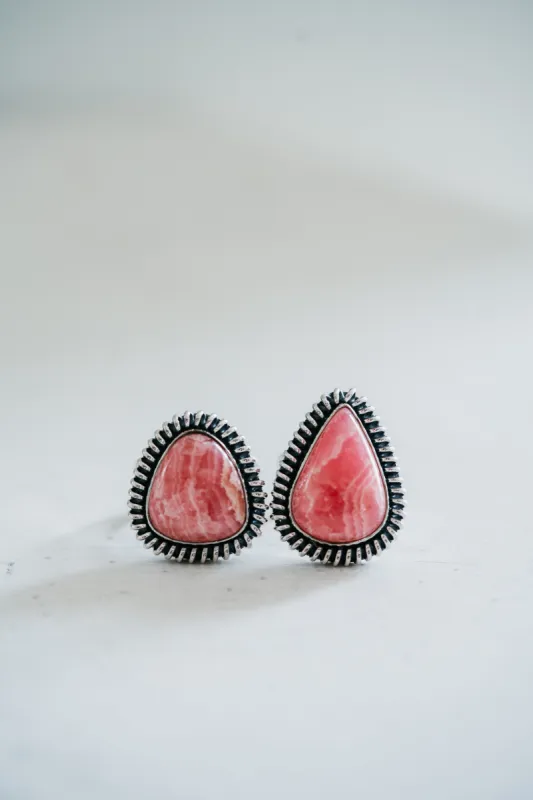 Petra Ring | Pink Rhodonite sold by Goldie Lew
