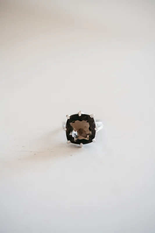 Roman Ring | Smoky Quartz sold by Goldie Lew