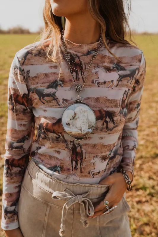 Snow White Buffalo Necklace sold by Goldie Lew