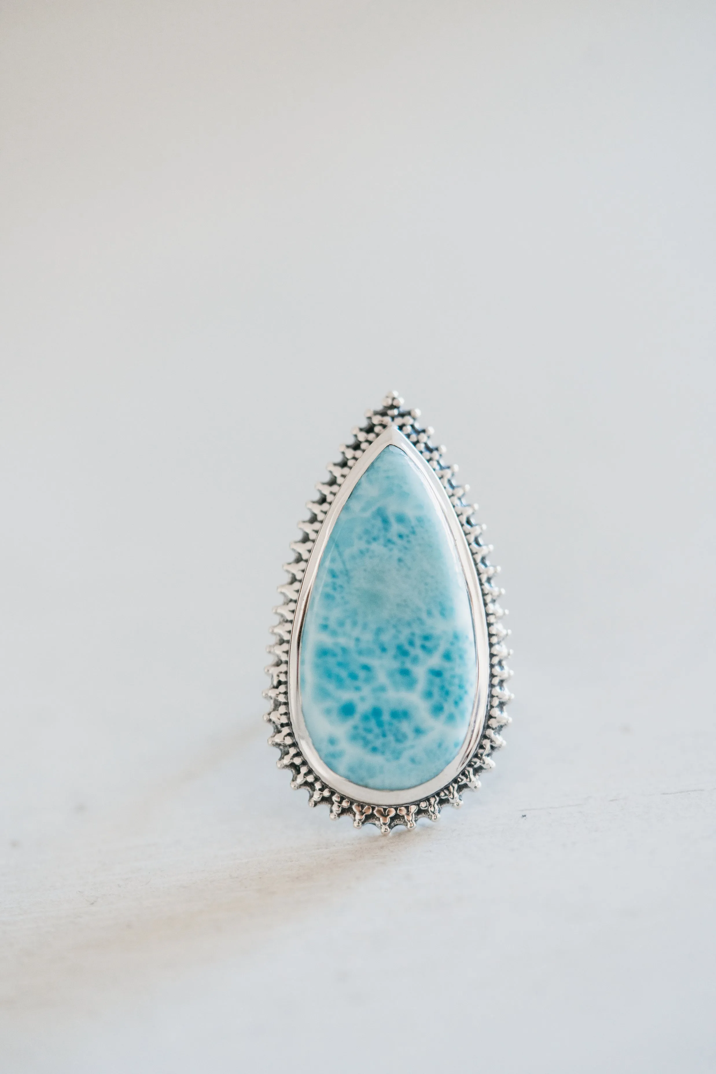 To The Skies Ring | Larimar sold by Goldie Lew