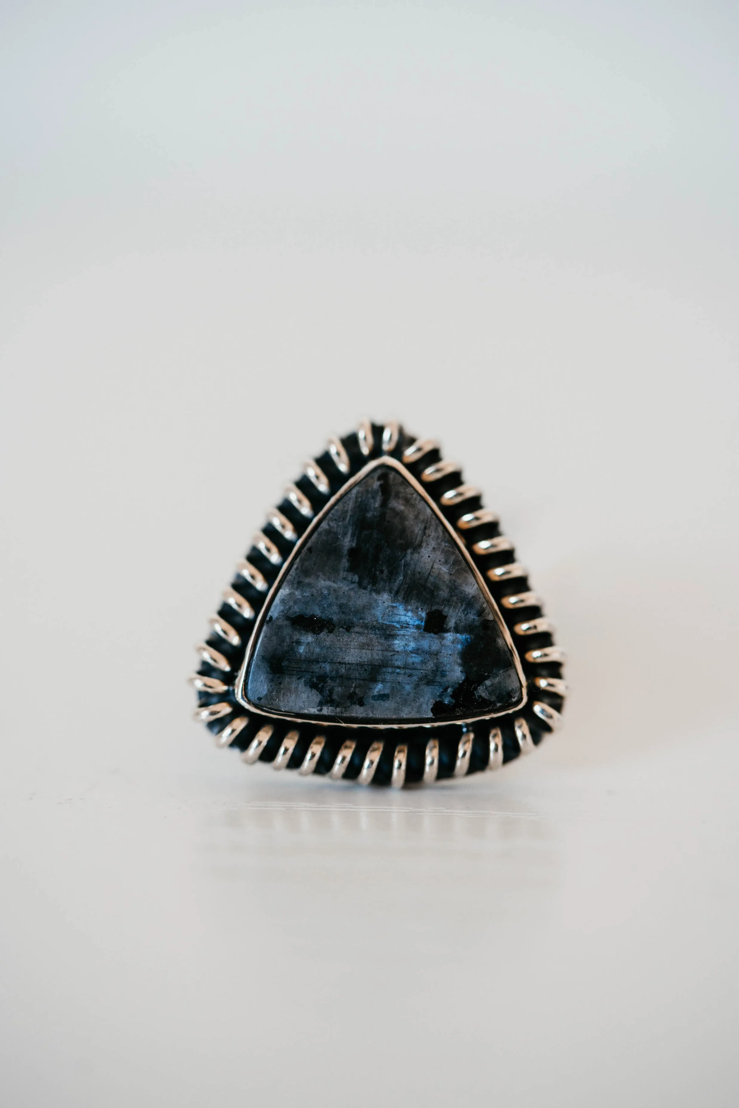 Warren Ring | Larvakite sold by Goldie Lew