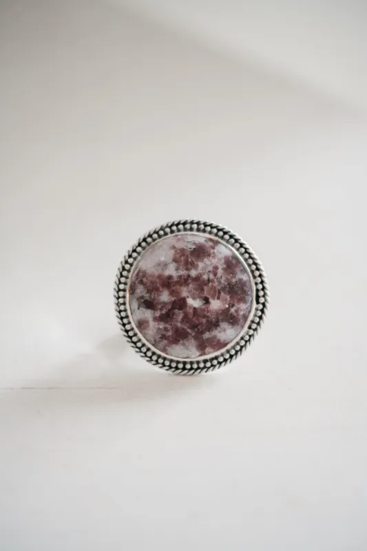 Cordelia Ring | #1 | Lepidolite sold by Goldie Lew