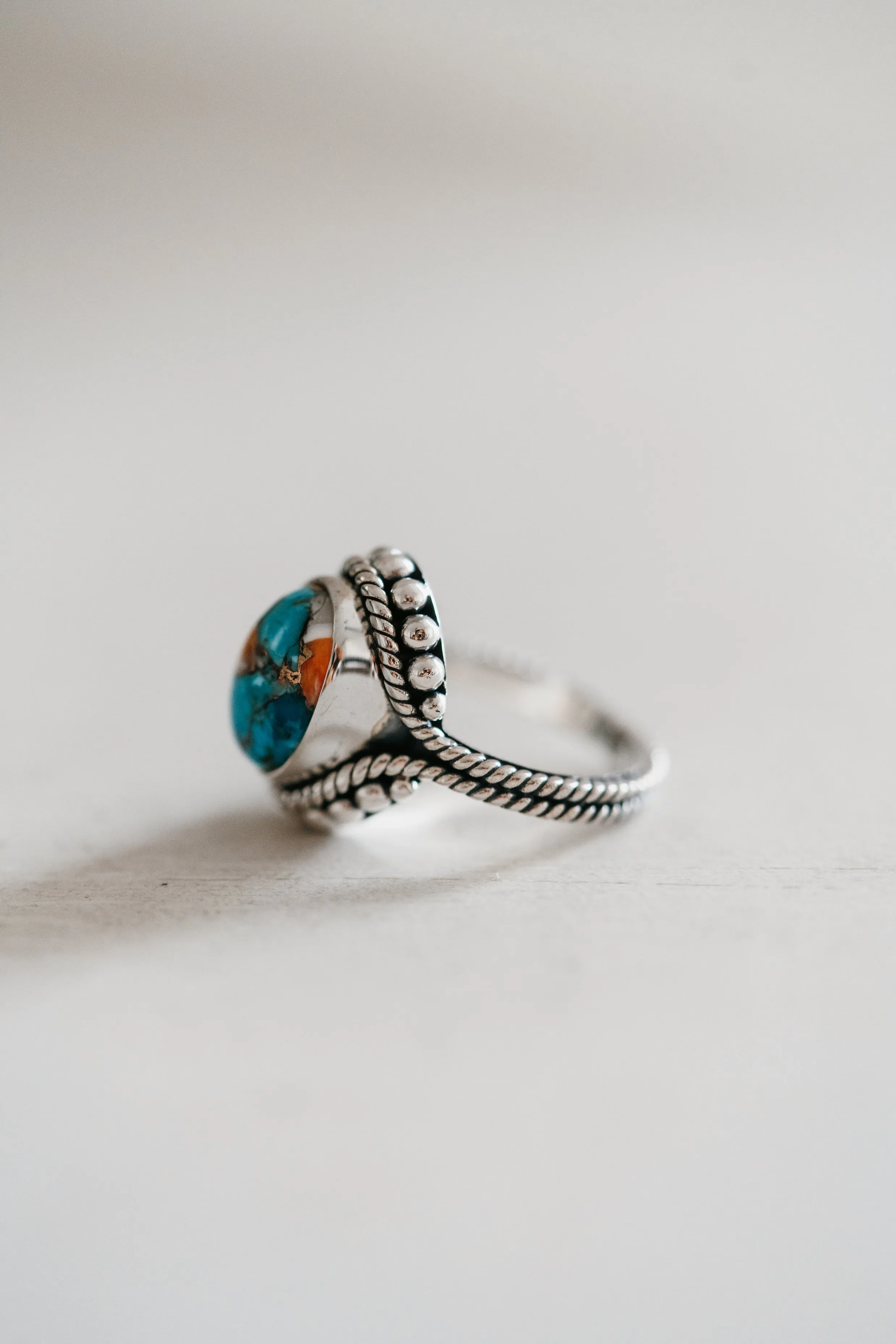 Gill Ring | Spiny Turquoise sold by Goldie Lew product image thumbnail 3