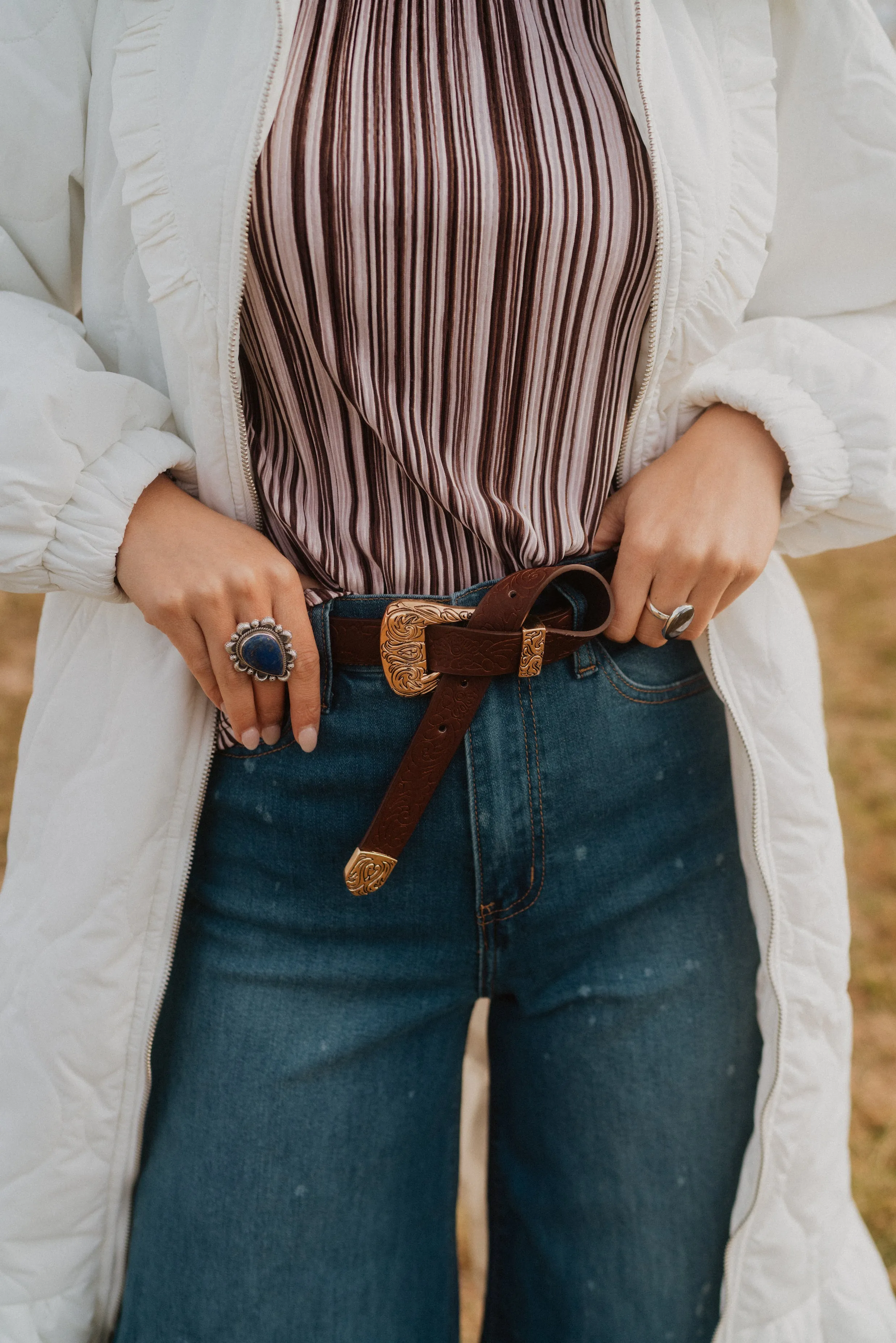 Western Leather Belt sold by Goldie Lew product image thumbnail 3