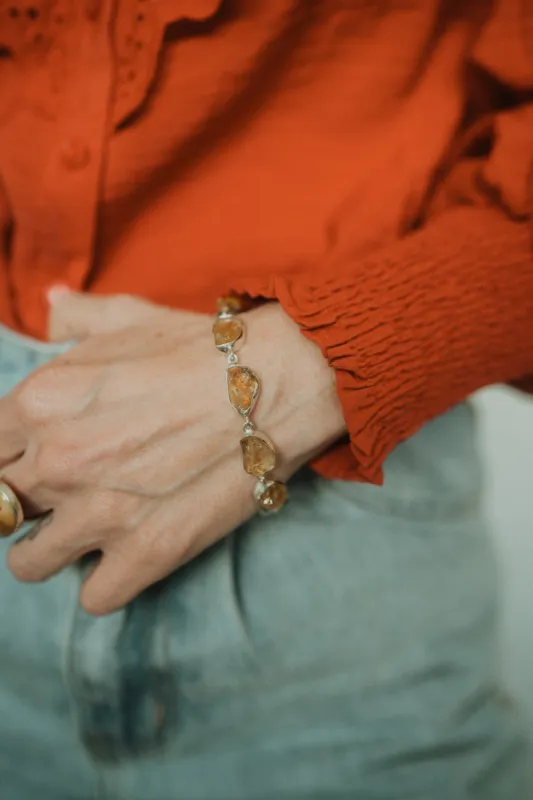 Quentin Bracelet | Gold Citrine sold by Goldie Lew