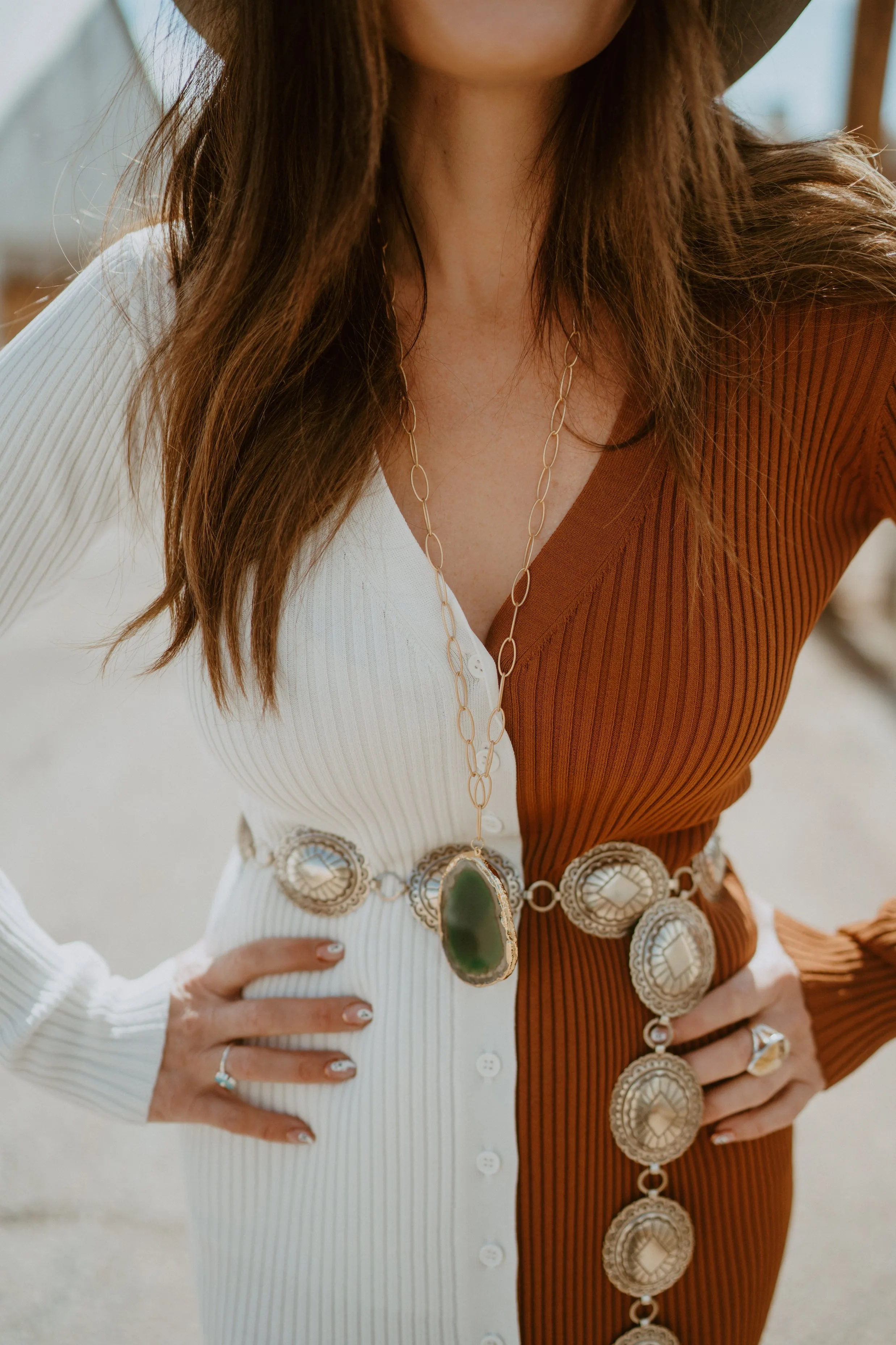 Elizabeth Necklace | Green sold by Goldie Lew