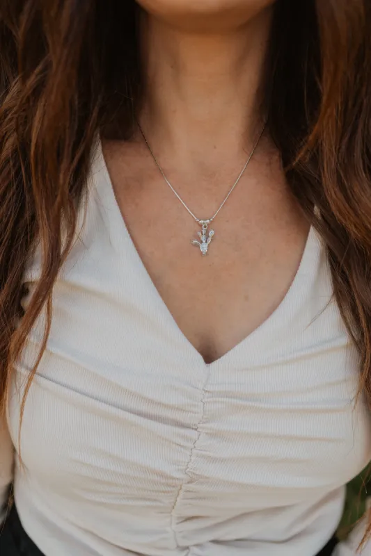 Silver Cactus Necklace sold by Goldie Lew