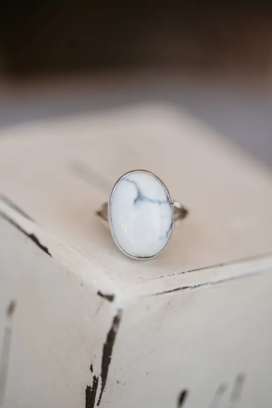 Ronnie Ring | Howlite sold by Goldie Lew