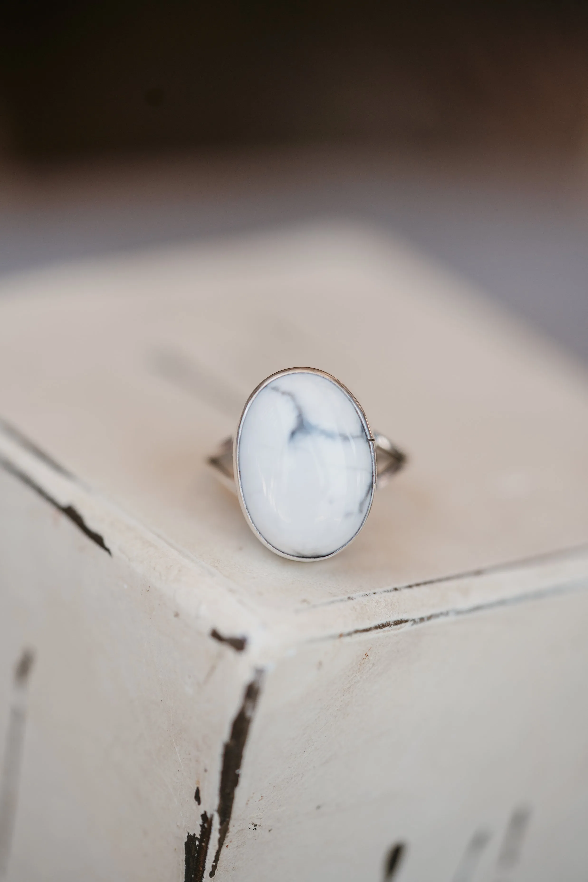 Ronnie Ring | Howlite sold by Goldie Lew