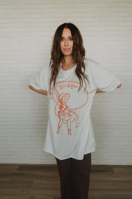 Red Yee-haw Cowgirl T-Shirt sold by Goldie Lew