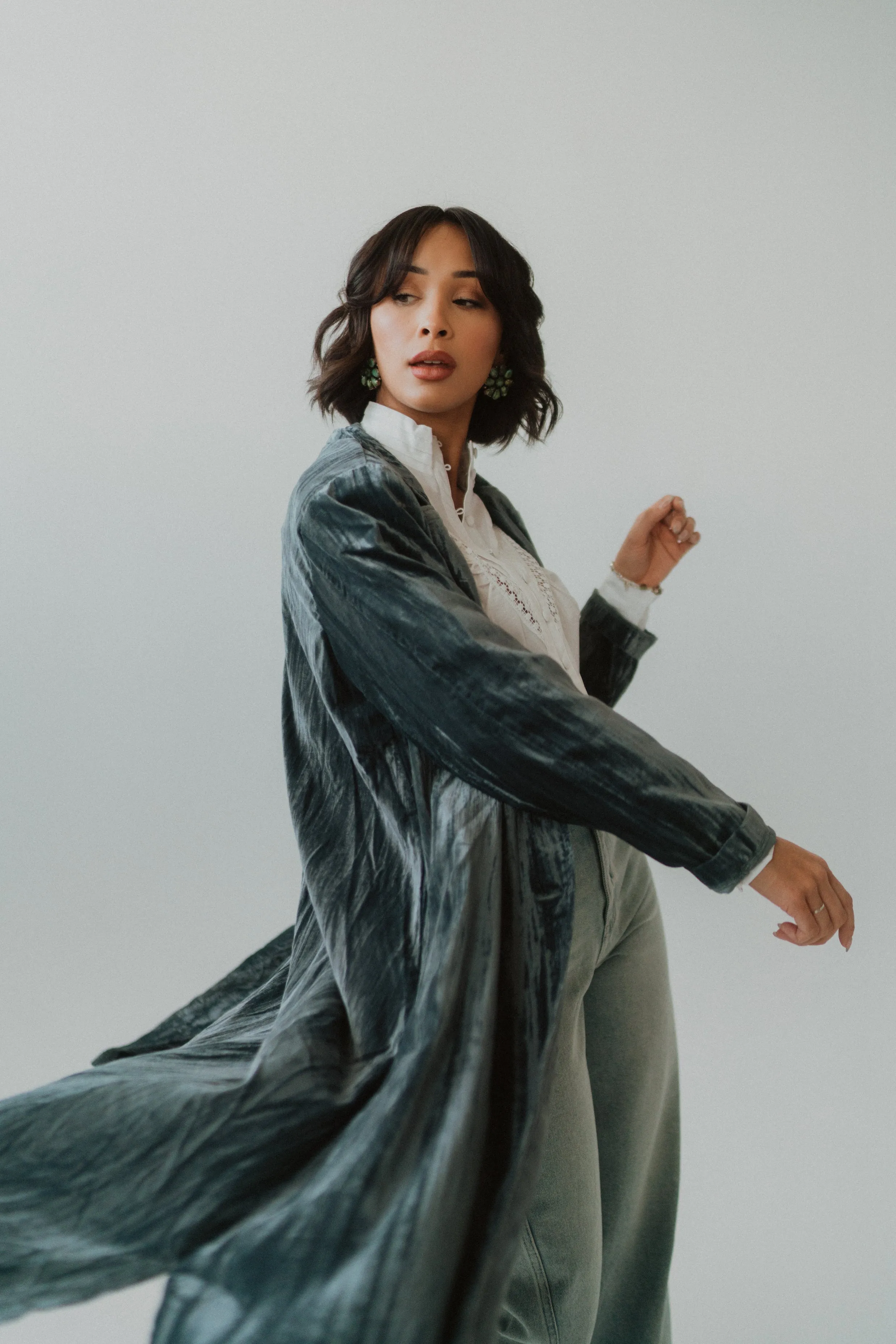 Dillard Velvet Coat sold by Goldie Lew