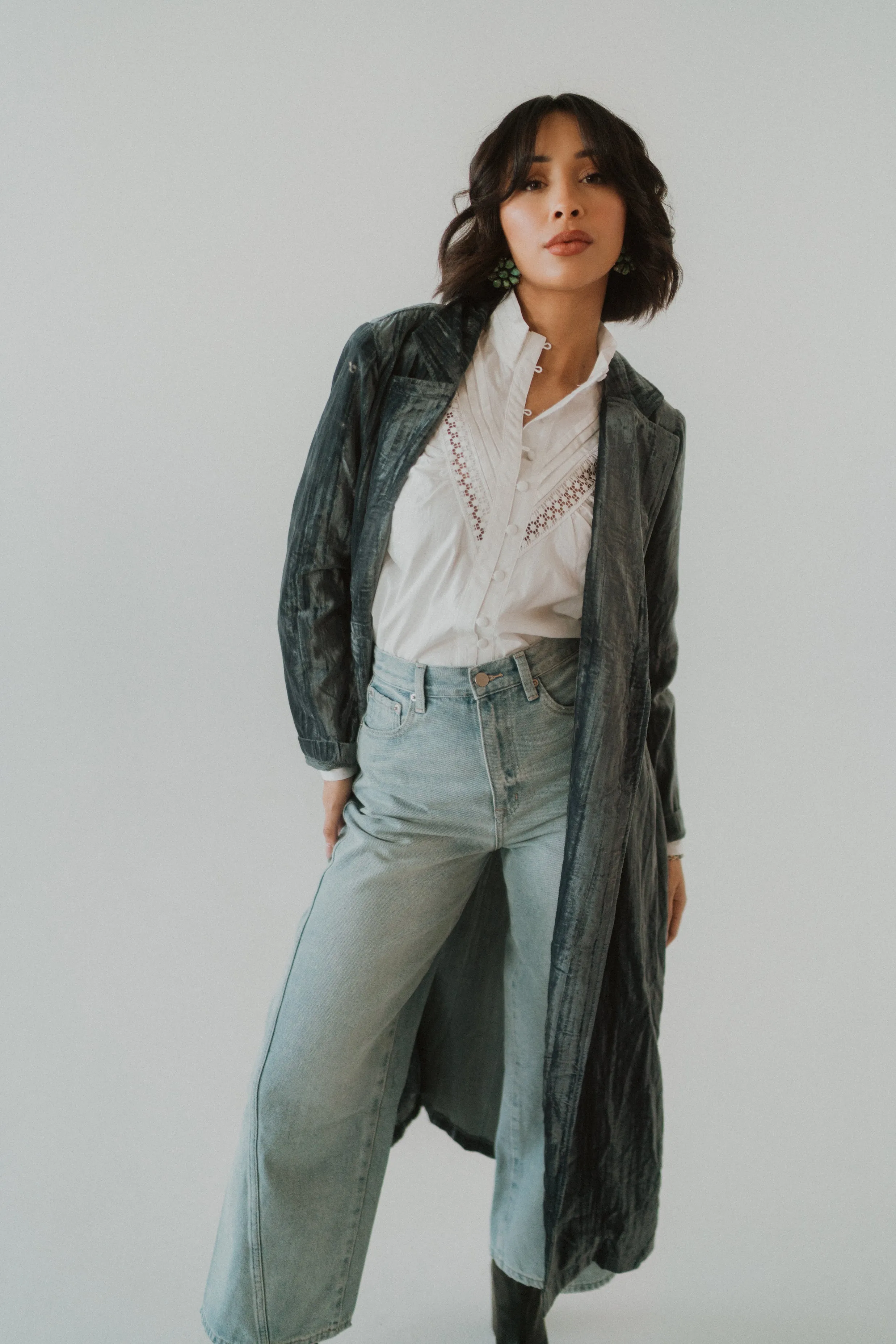 Dillard Velvet Coat sold by Goldie Lew product image thumbnail 3