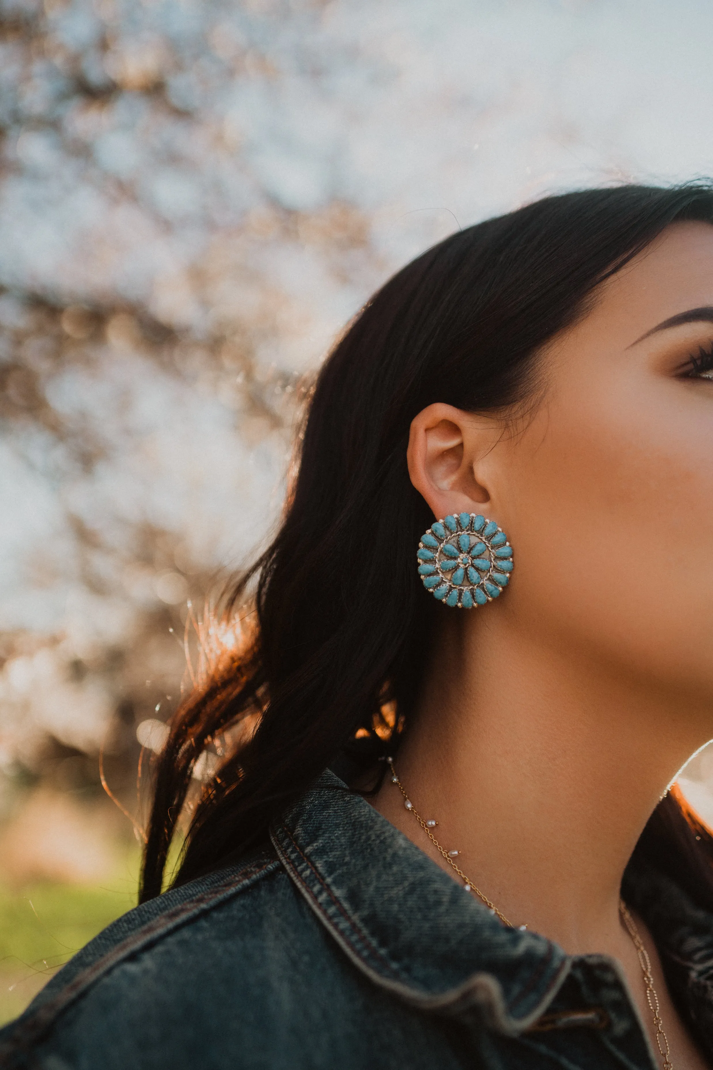 Eliza Earrings | Turquoise - FINAL SALE sold by Goldie Lew product image thumbnail 2