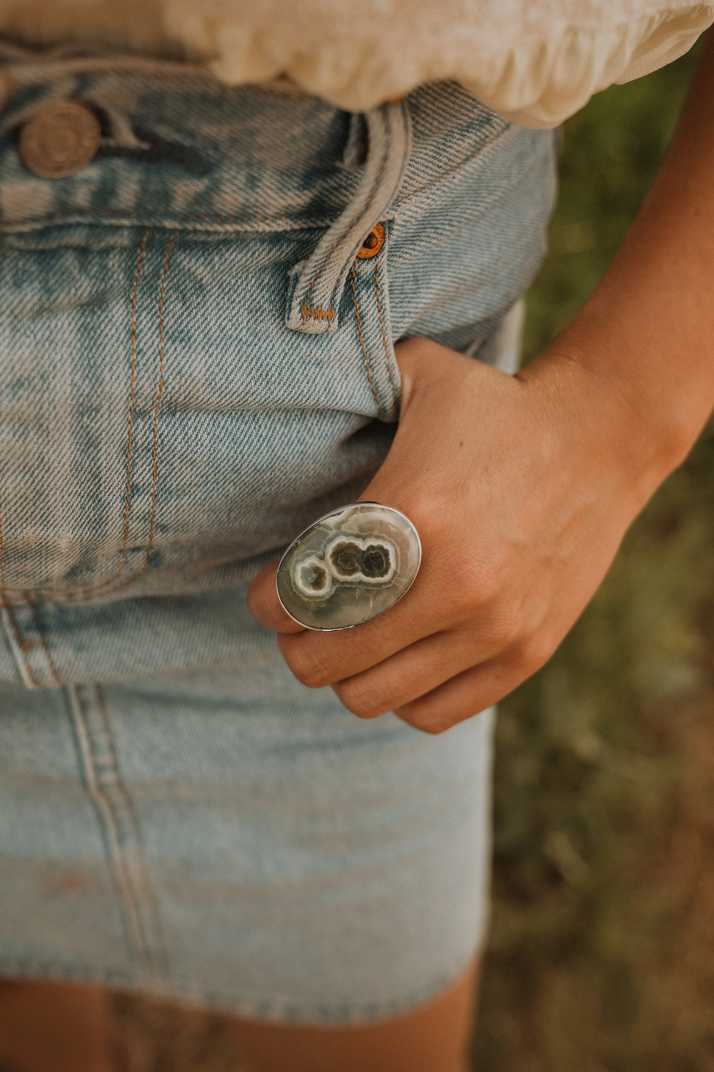 Ocean Ring | Ocean Jasper - FINAL SALE sold by Goldie Lew product image thumbnail 4