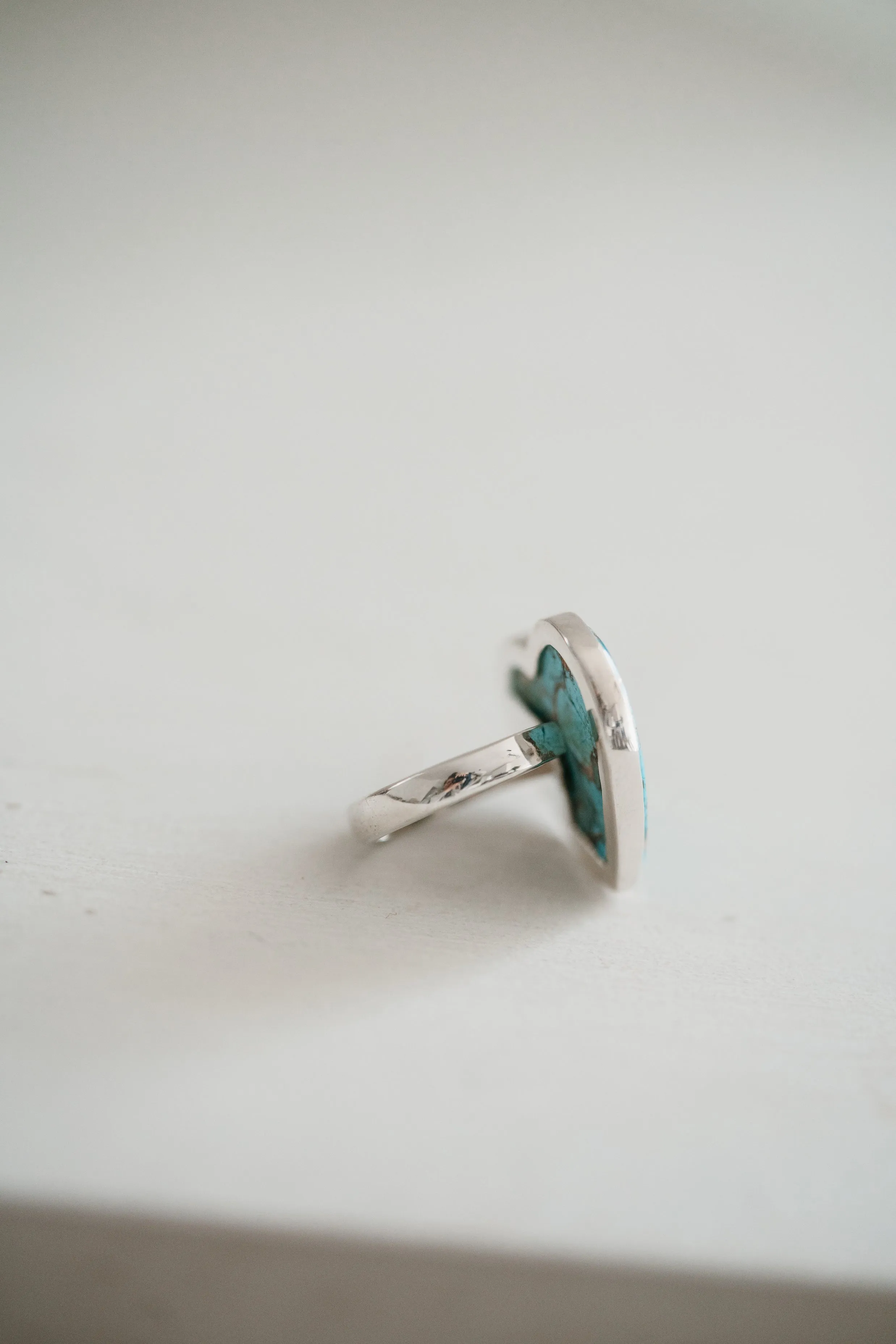 Heart Ring | Blue Copper Turquoise sold by Goldie Lew product image thumbnail 2