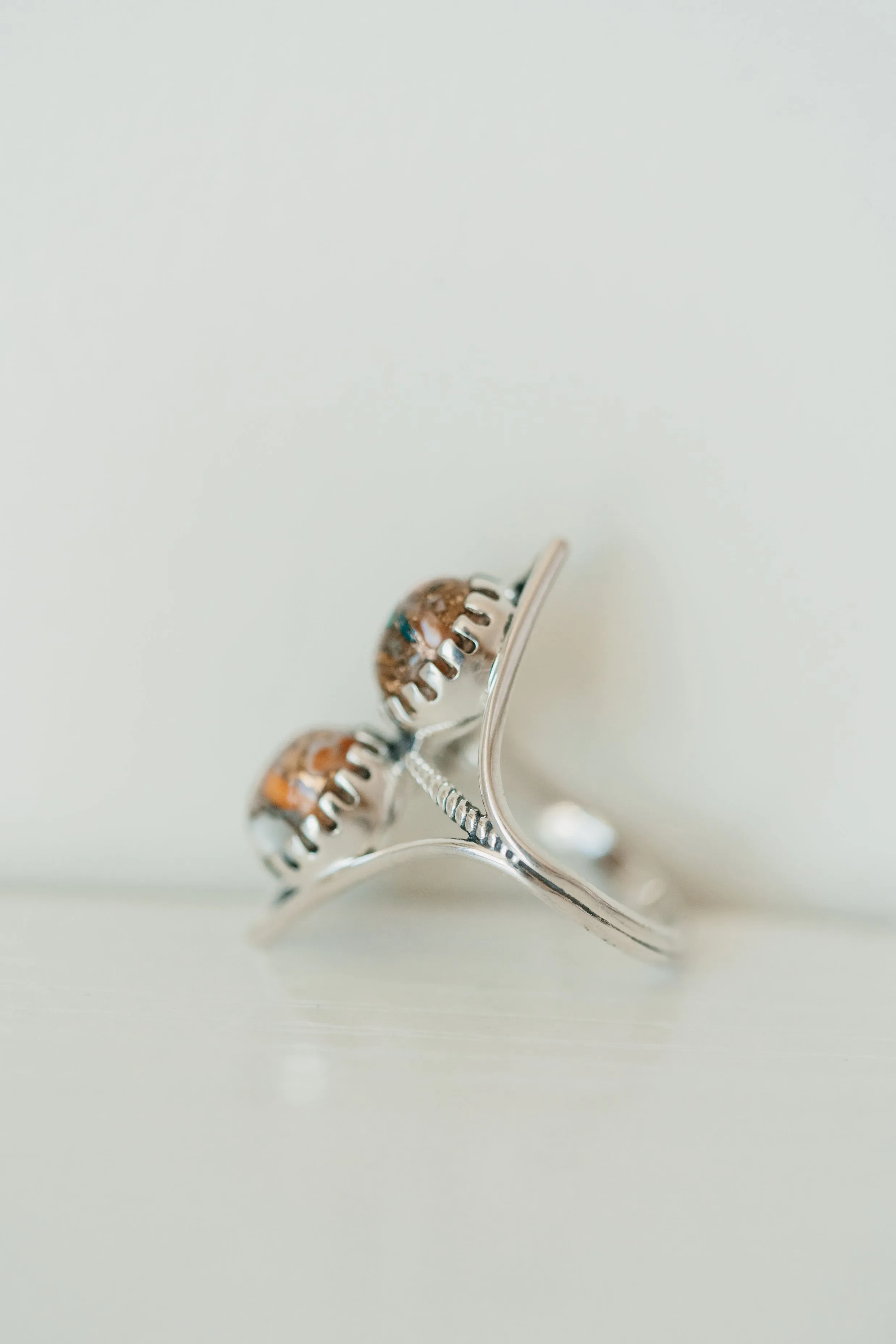 Zaria Ring | Spiny Turquoise sold by Goldie Lew product image thumbnail 4
