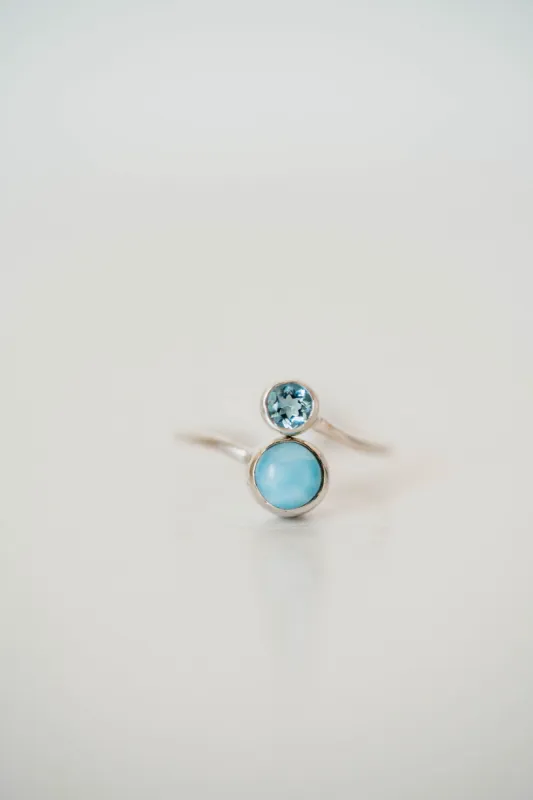 Bella Ring | Blue + Larimar sold by Goldie Lew