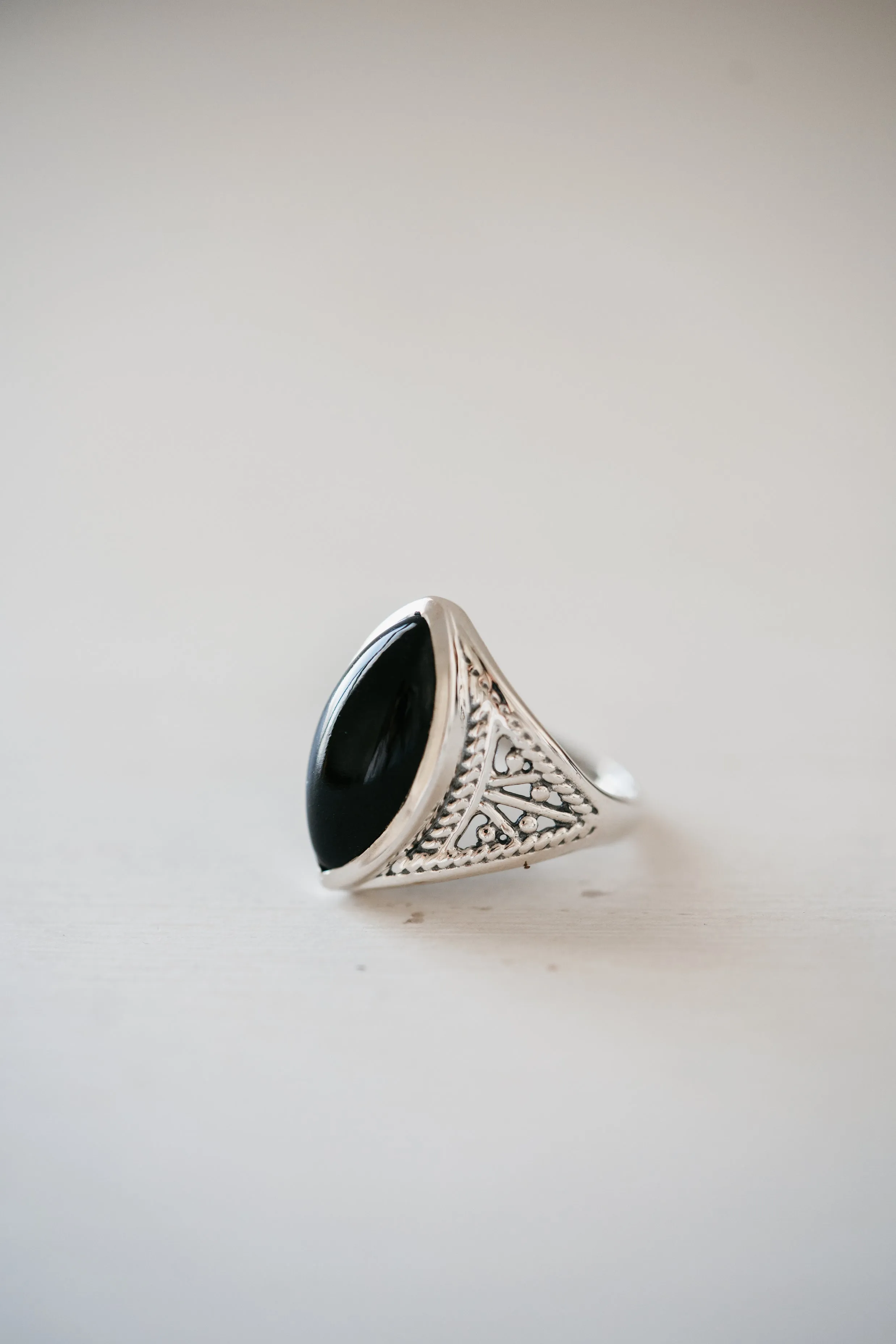Charity Ring | Black Onyx - FINAL SALE sold by Goldie Lew product image thumbnail 3
