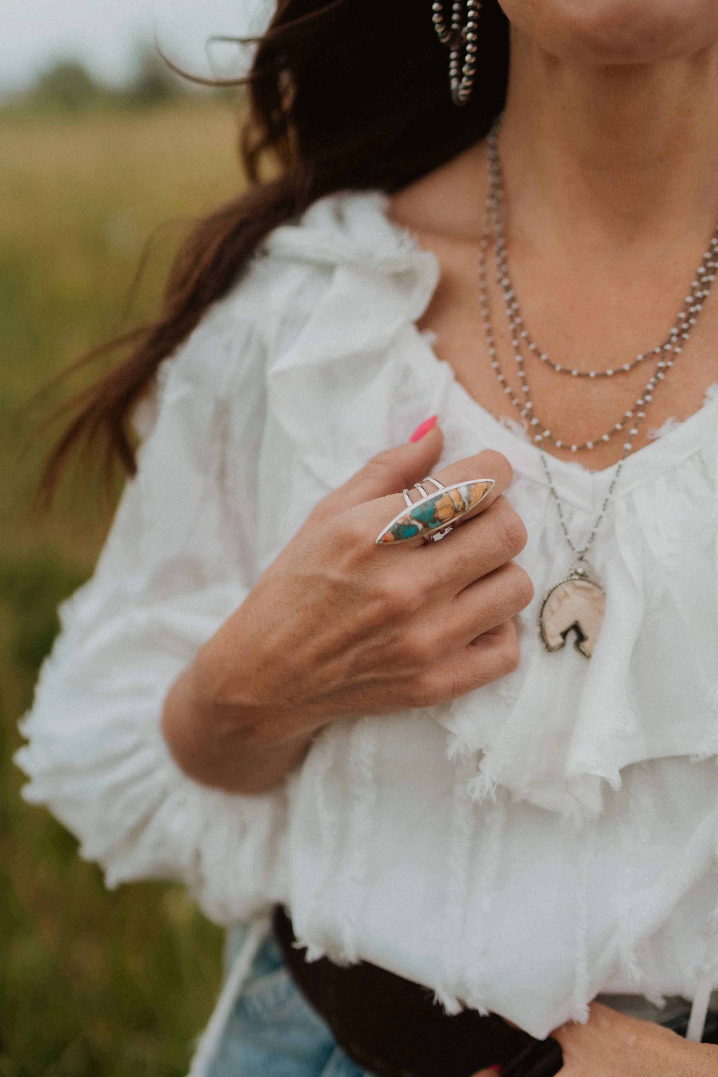 Ruth Ring | Spiny Turquoise sold by Goldie Lew