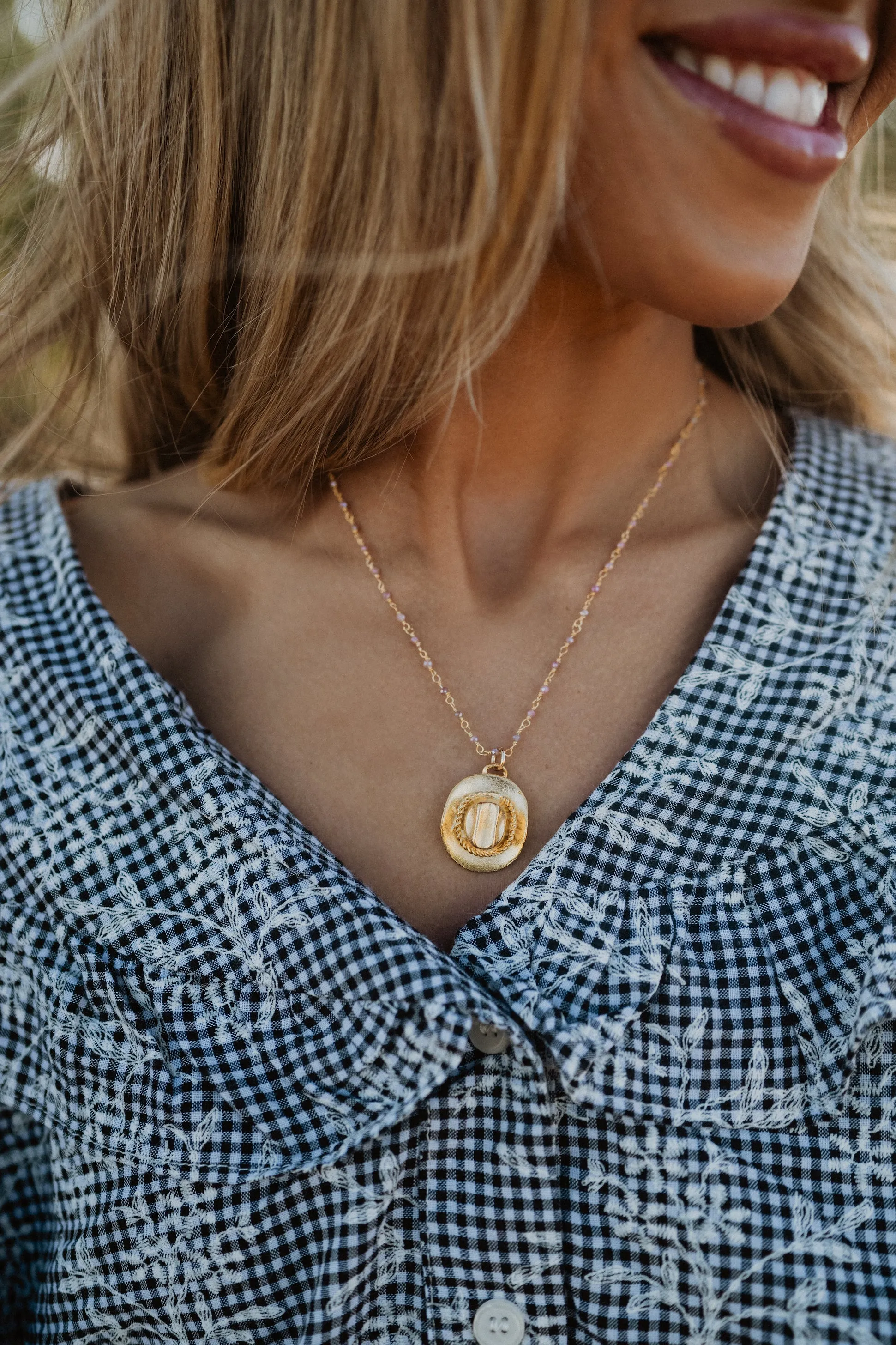 Pink Cowgirl Necklace sold by Goldie Lew product image thumbnail 3