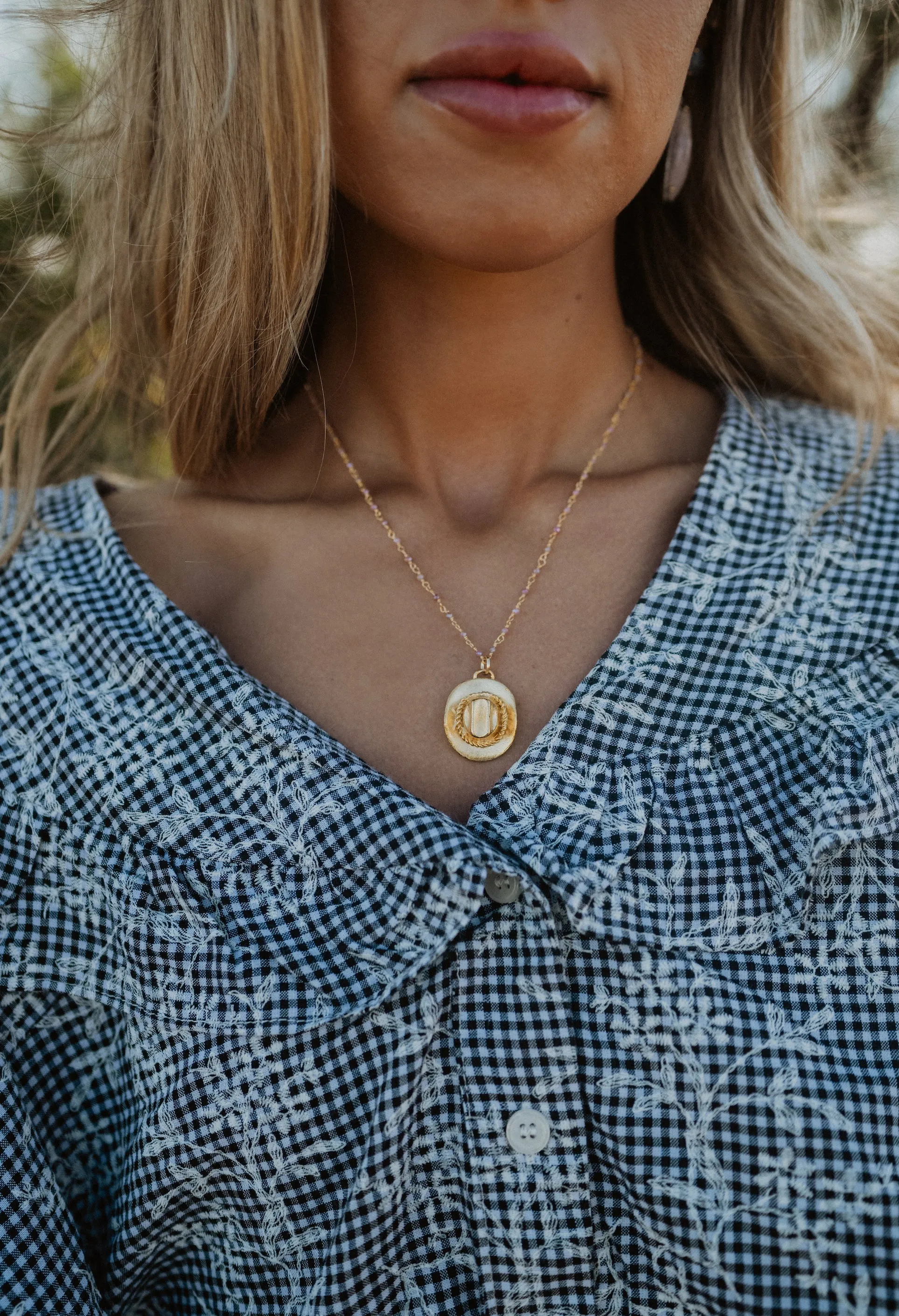 Pink Cowgirl Necklace sold by Goldie Lew