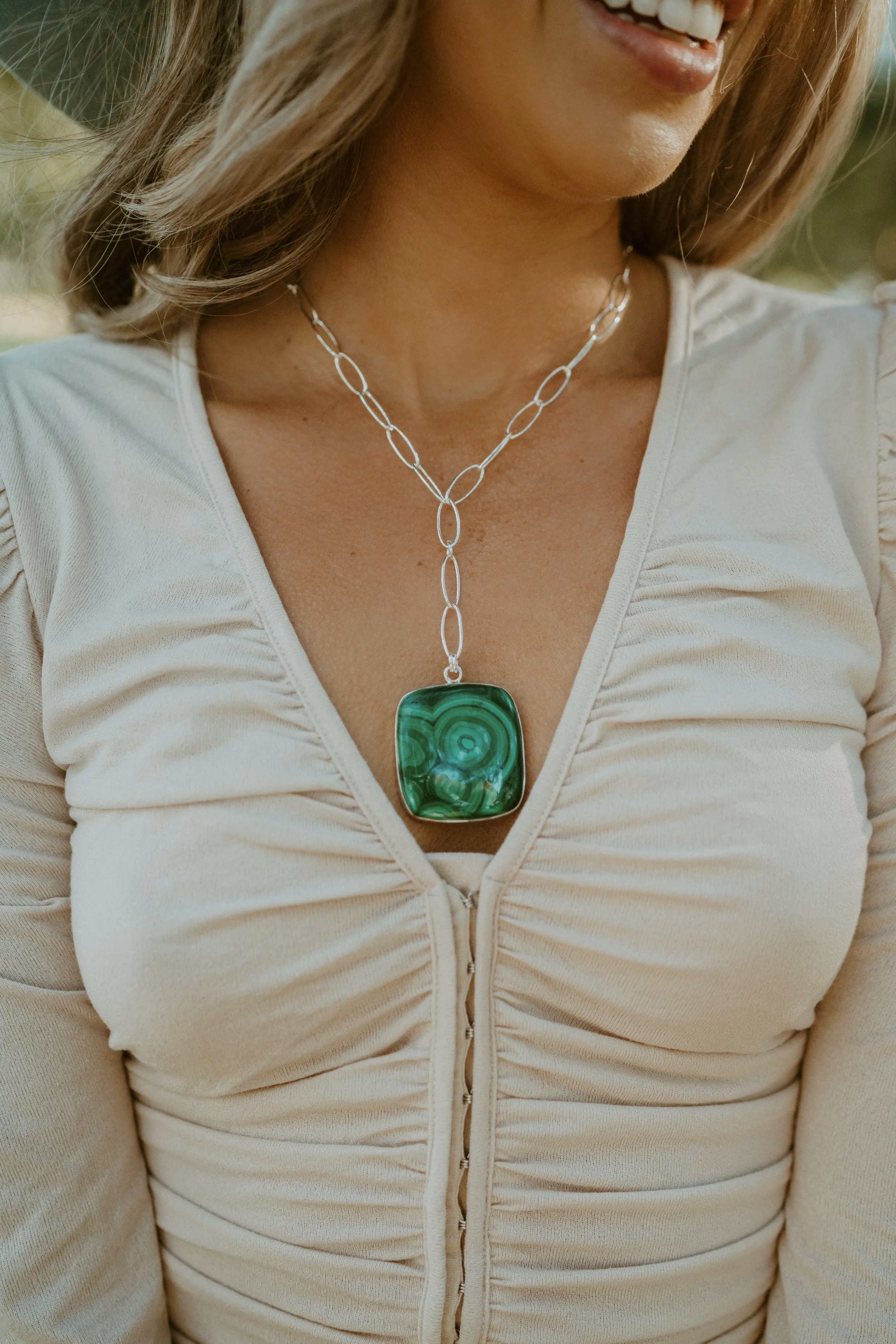 Ceelo Necklace | Malachite sold by Goldie Lew product image thumbnail 2