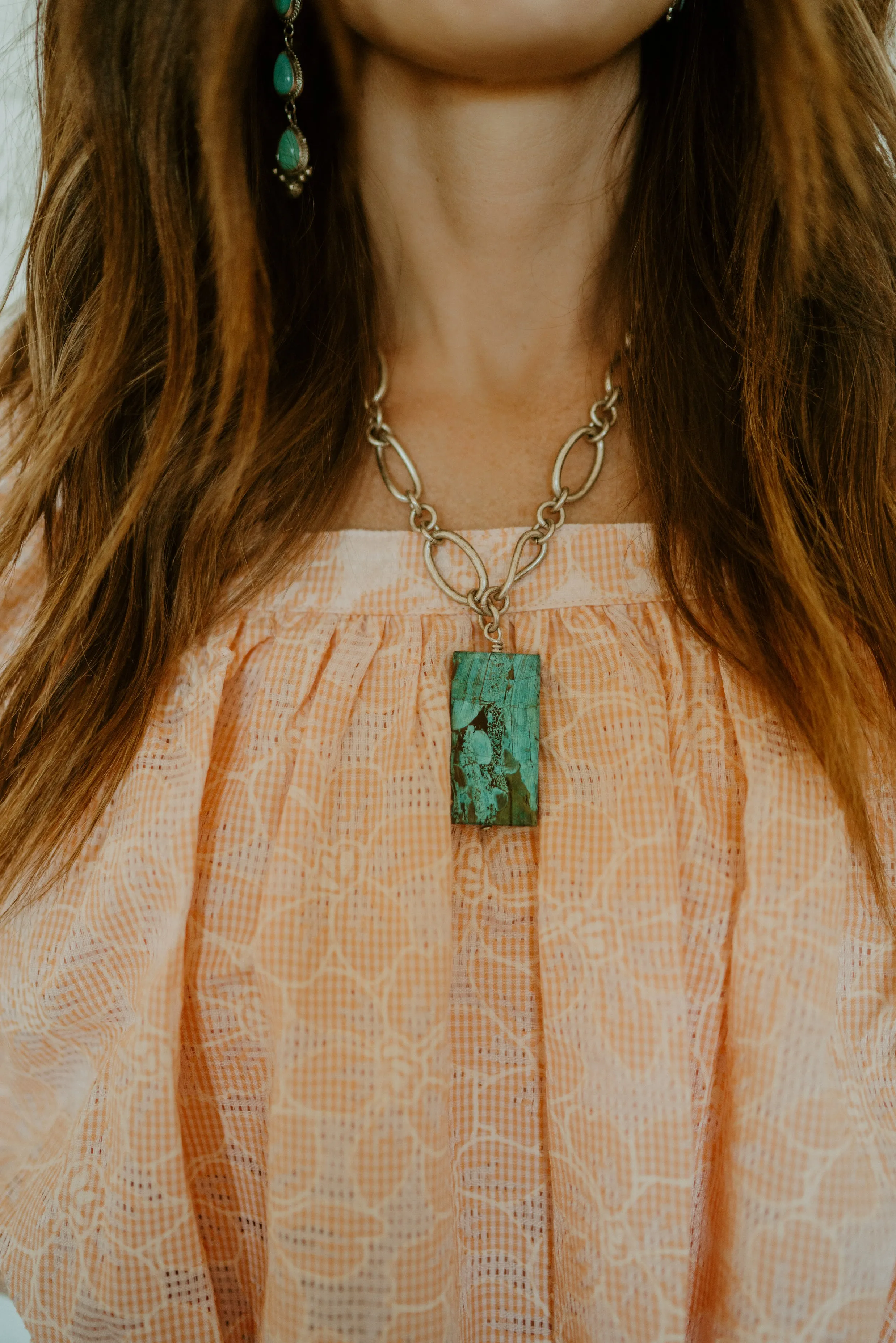 Cascade Necklace | Turquoise sold by Goldie Lew product image thumbnail 3
