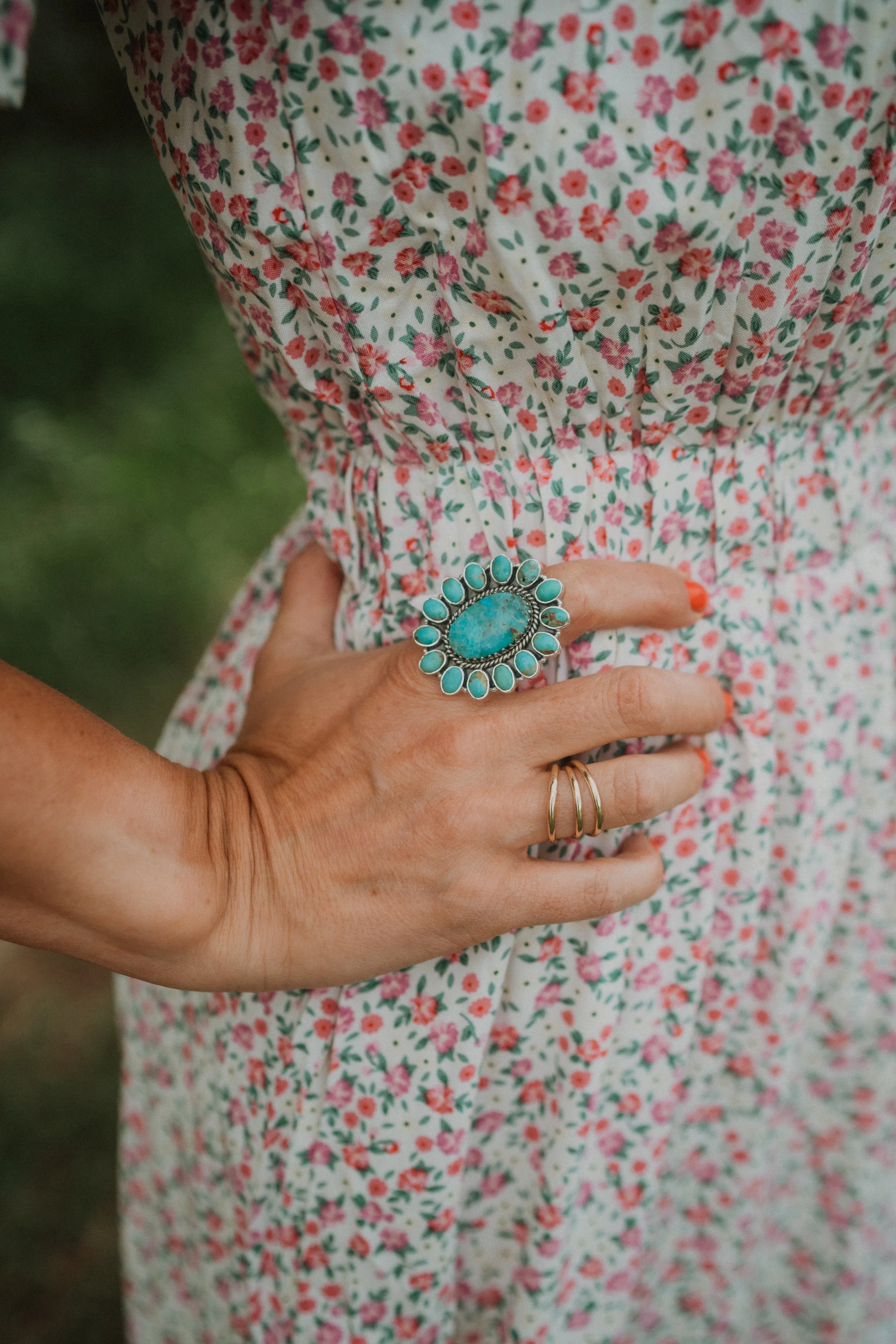 Memphis Ring | Turquoise sold by Goldie Lew product image thumbnail 2