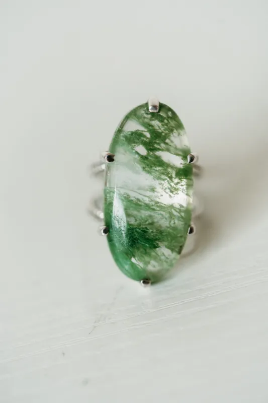Lynn Ring | Aqua Green Quartz sold by Goldie Lew