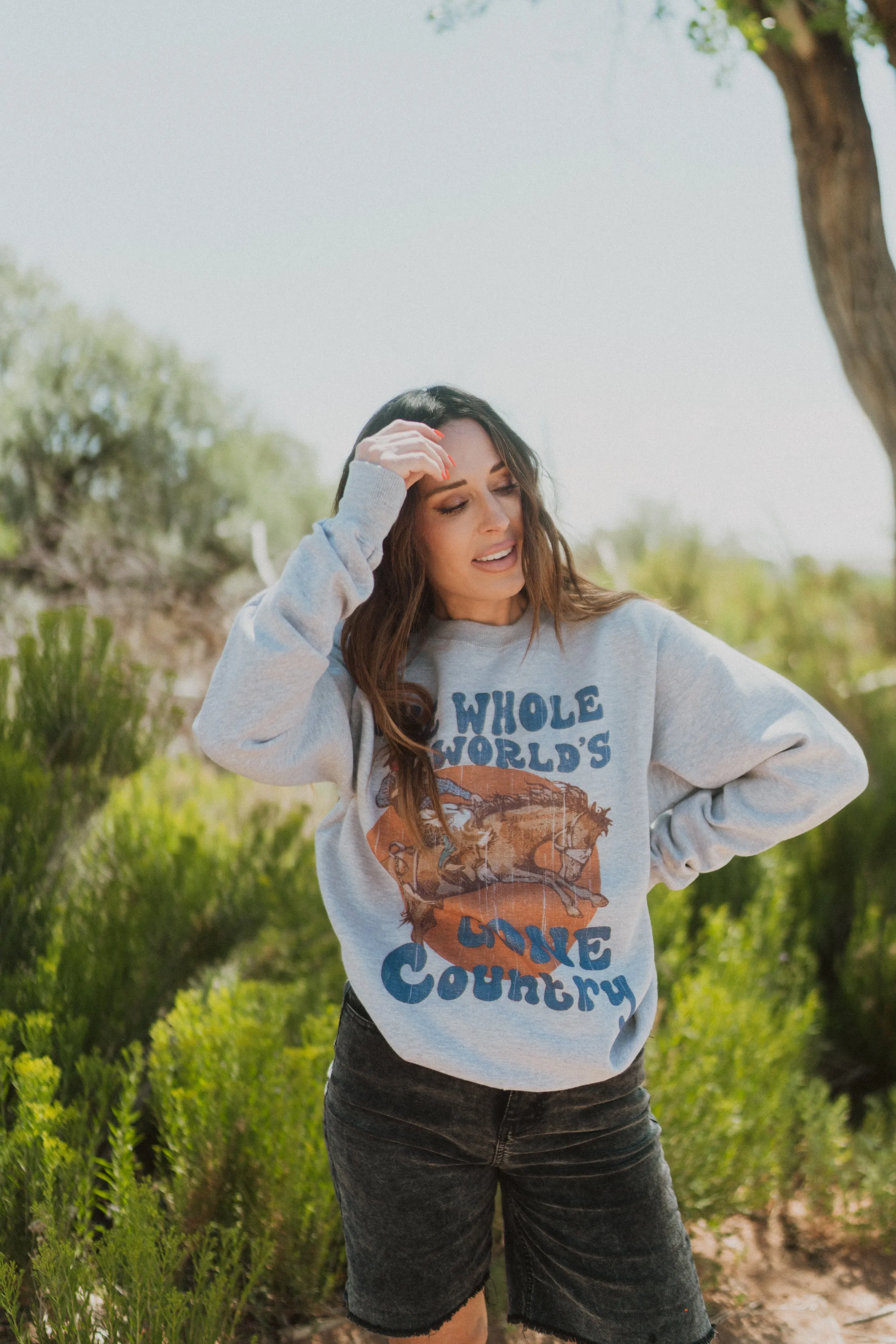 World's Gone Country Sweatshirt sold by Goldie Lew
