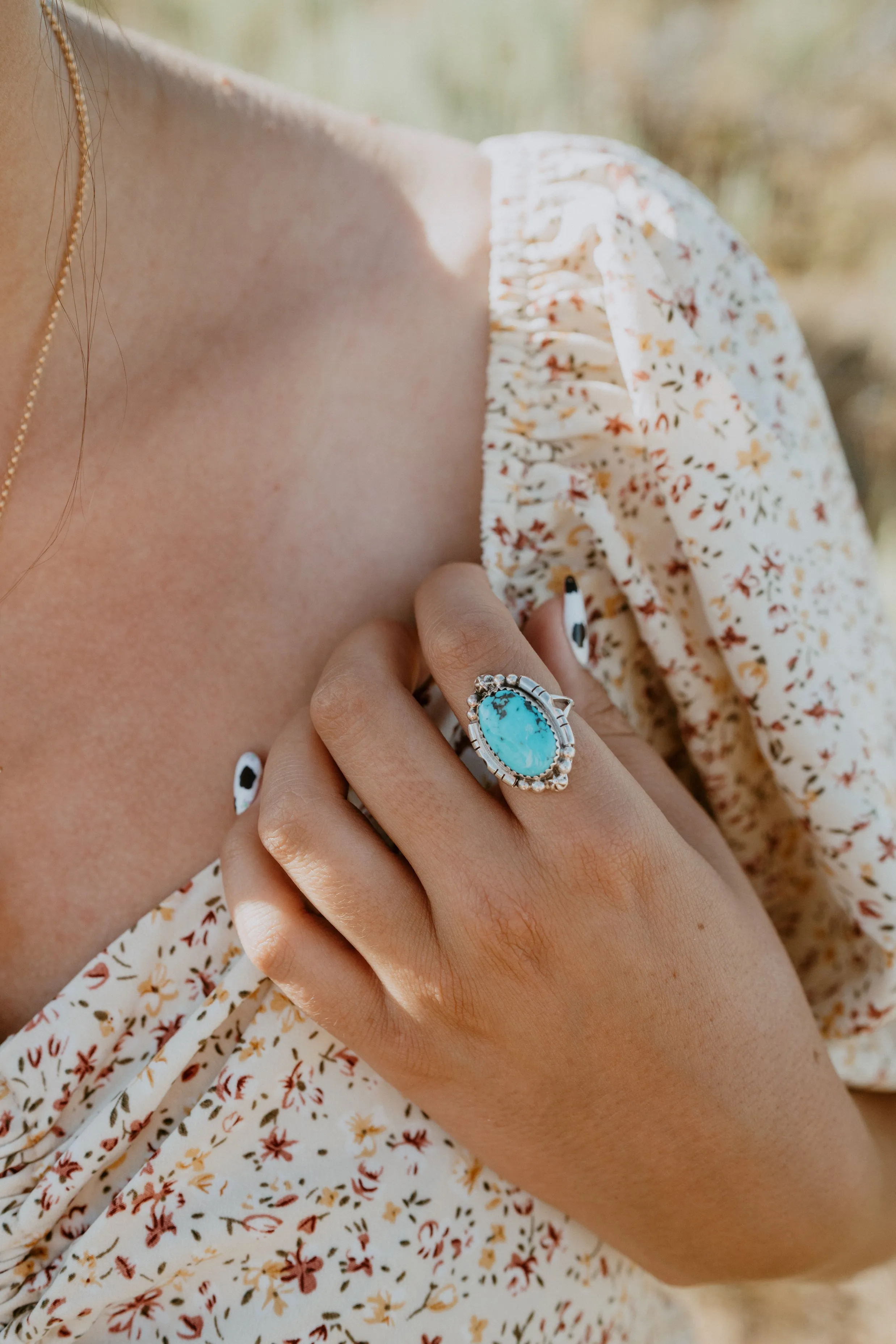 Brenda Ring | Turquoise sold by Goldie Lew product image thumbnail 2