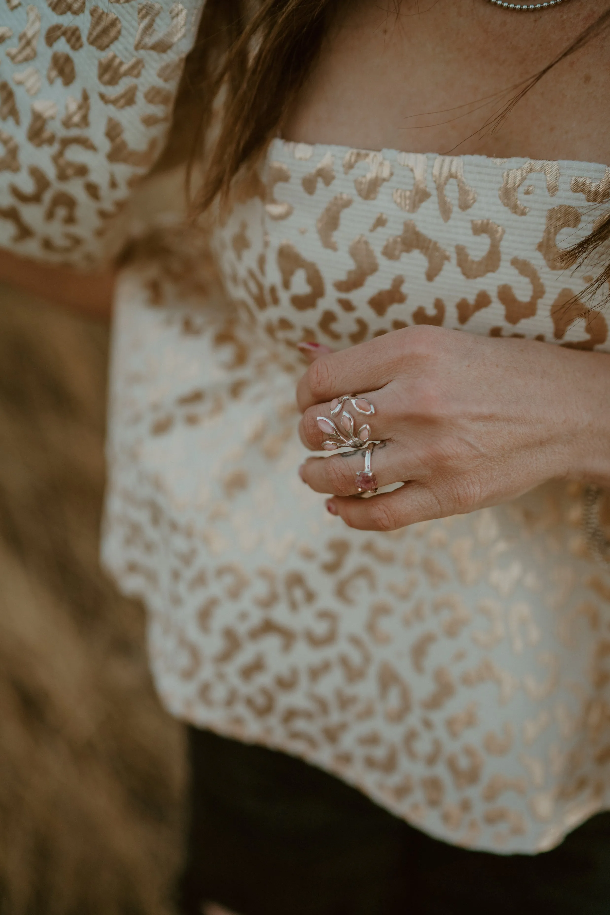Blythe Ring | Pink Opal sold by Goldie Lew product image thumbnail 3