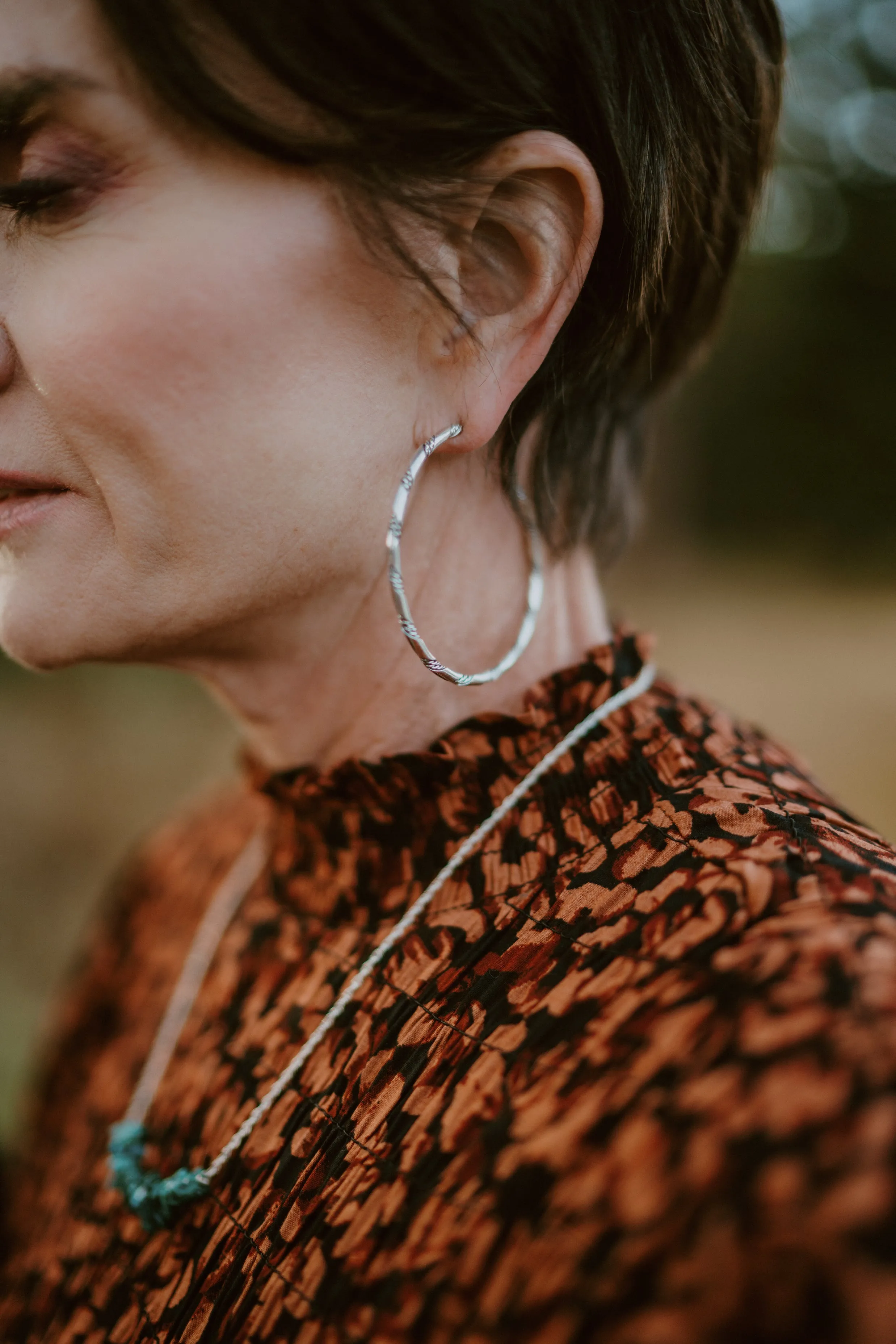 Large Twisted Hoop sold by Goldie Lew product image thumbnail 2