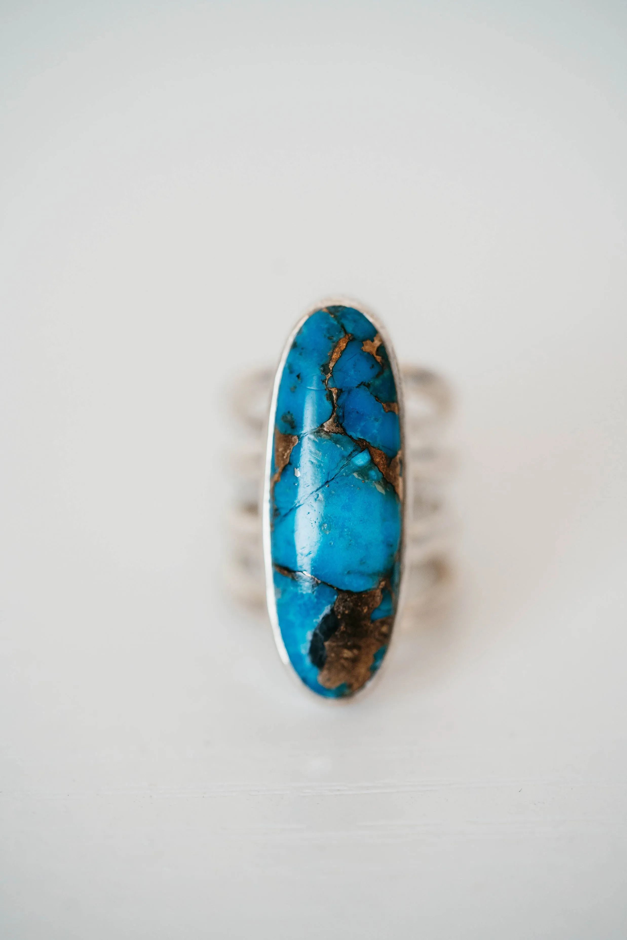 Cheyenne Ring | Blue Copper Turquoise sold by Goldie Lew