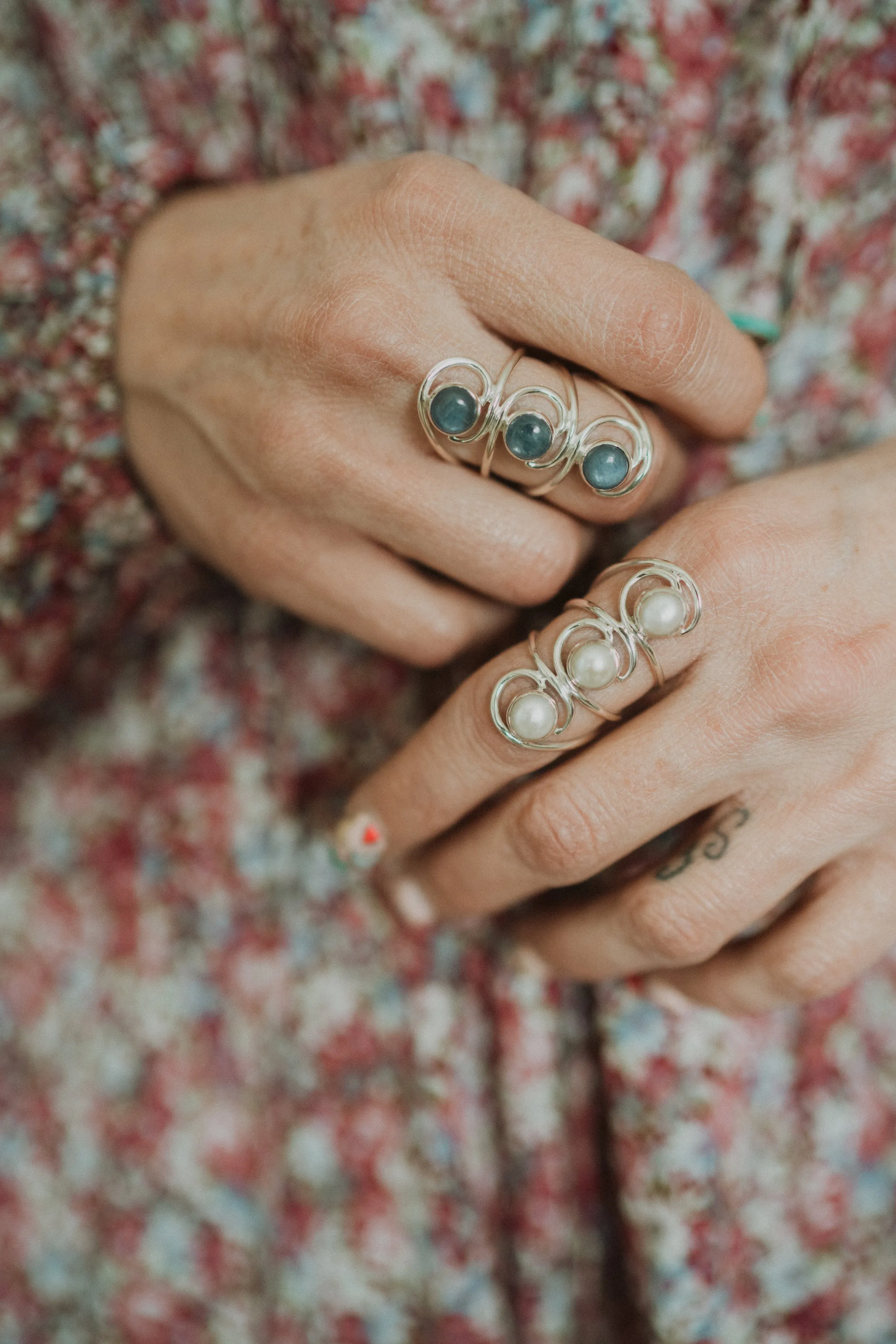 Shakira Ring | Pearl sold by Goldie Lew product image thumbnail 2