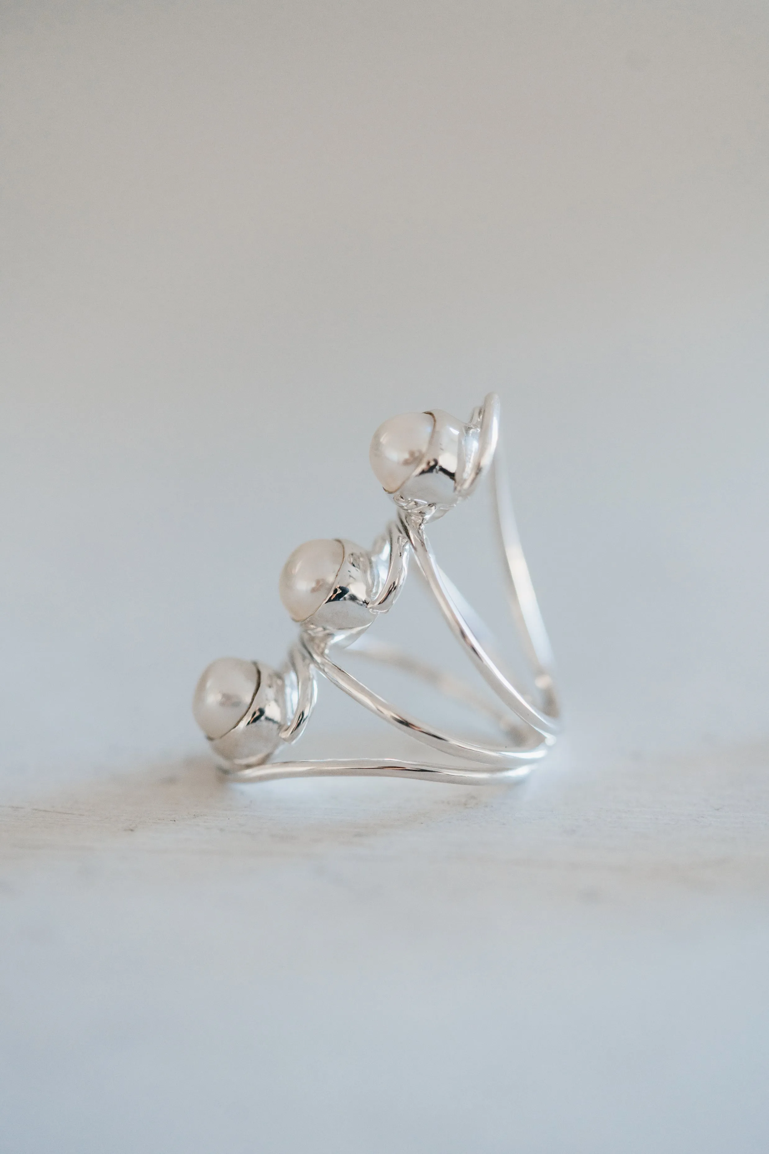 Shakira Ring | Pearl sold by Goldie Lew product image thumbnail 5