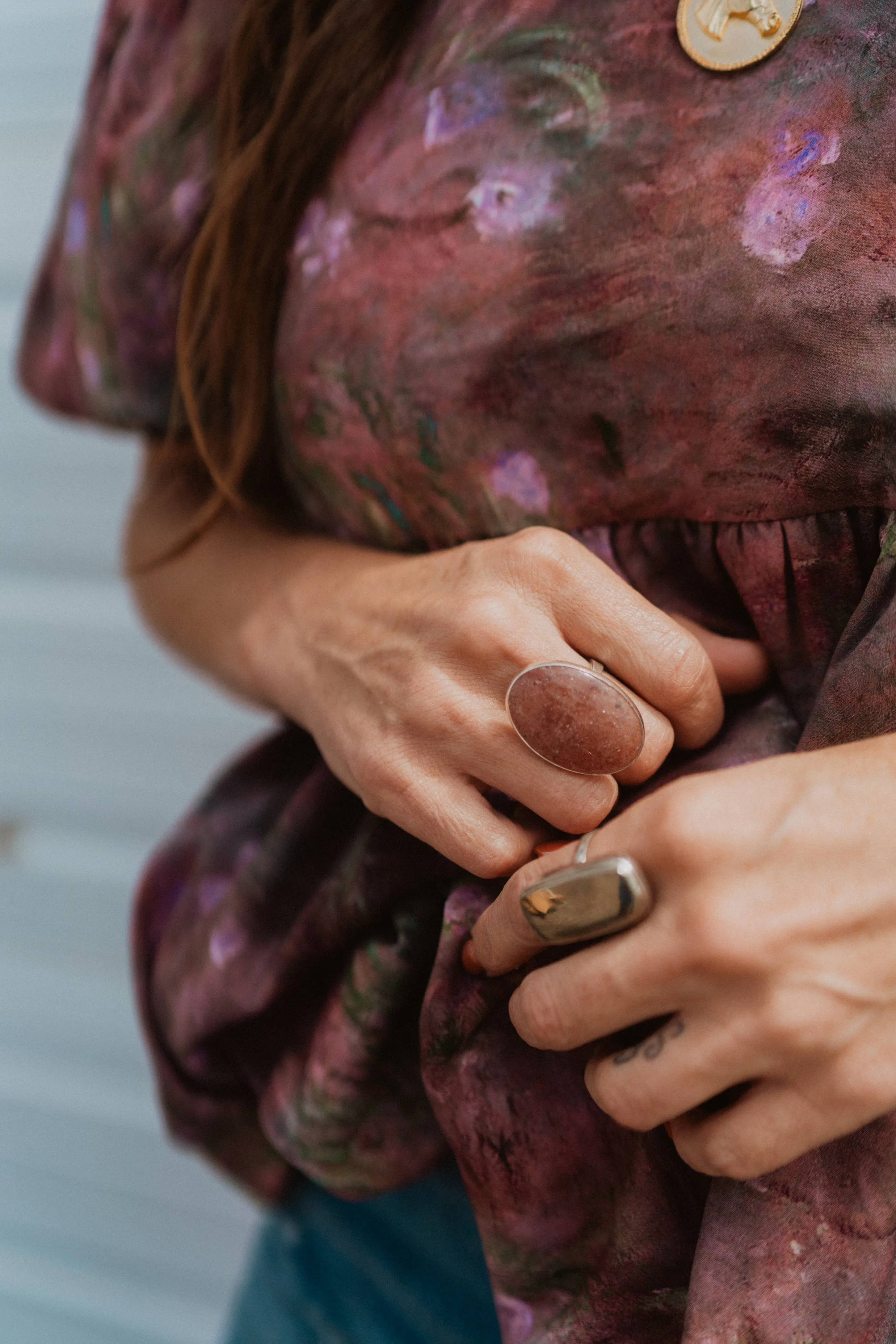 Xandra Ring | Cherry Quartz sold by Goldie Lew product image thumbnail 2