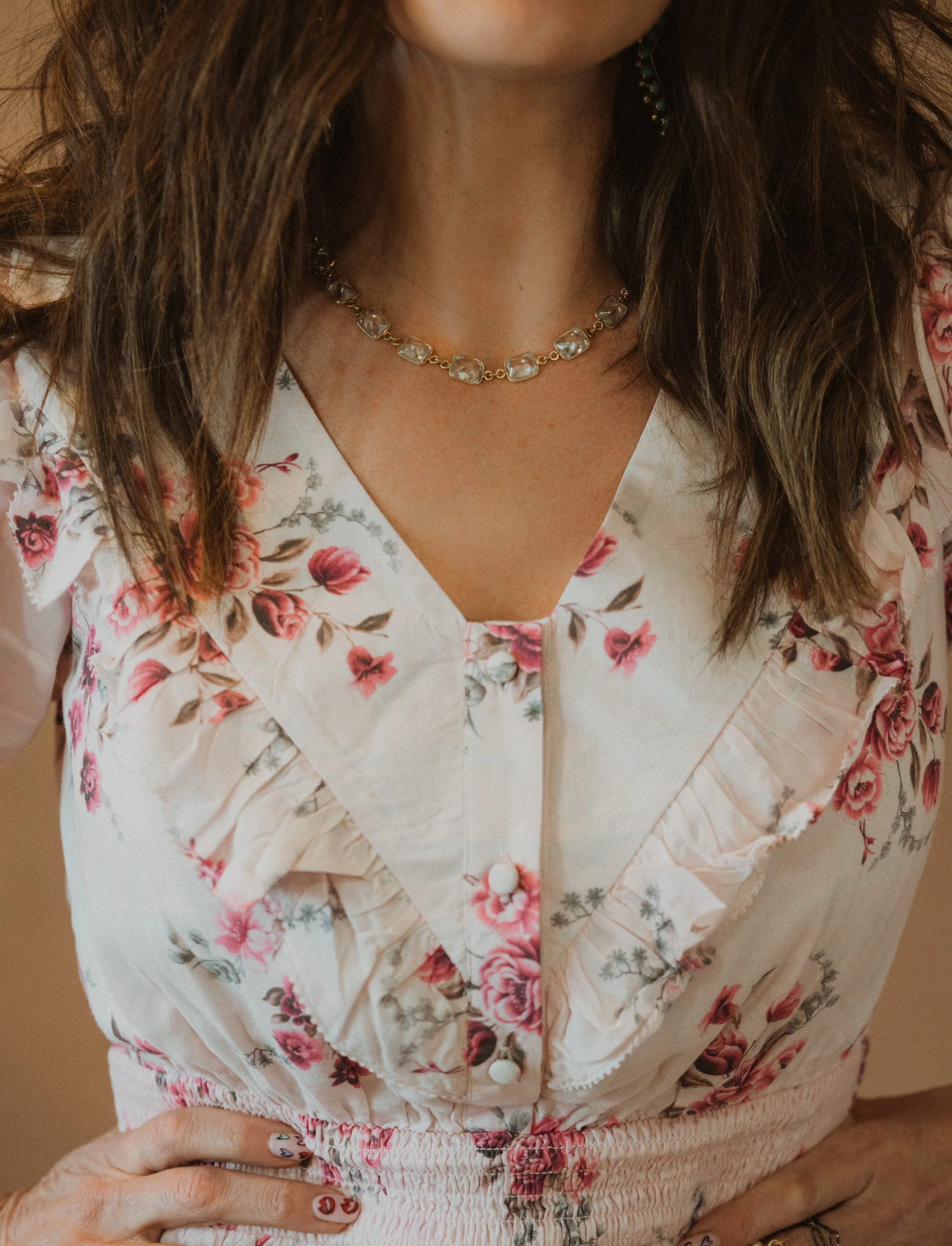 Crystal Necklace | Gold Detail sold by Goldie Lew product image thumbnail 4