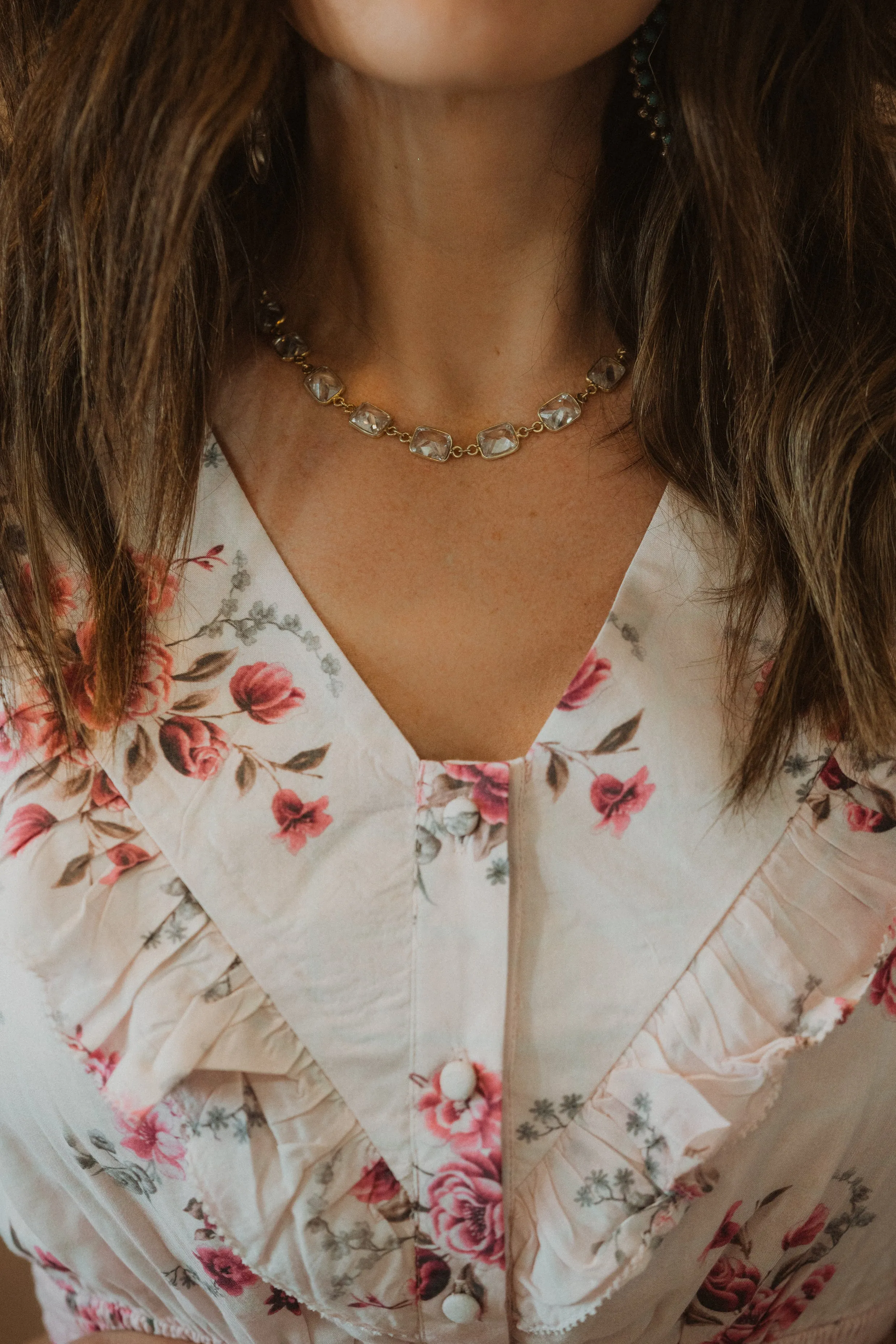 Crystal Necklace | Gold Detail sold by Goldie Lew product image thumbnail 3