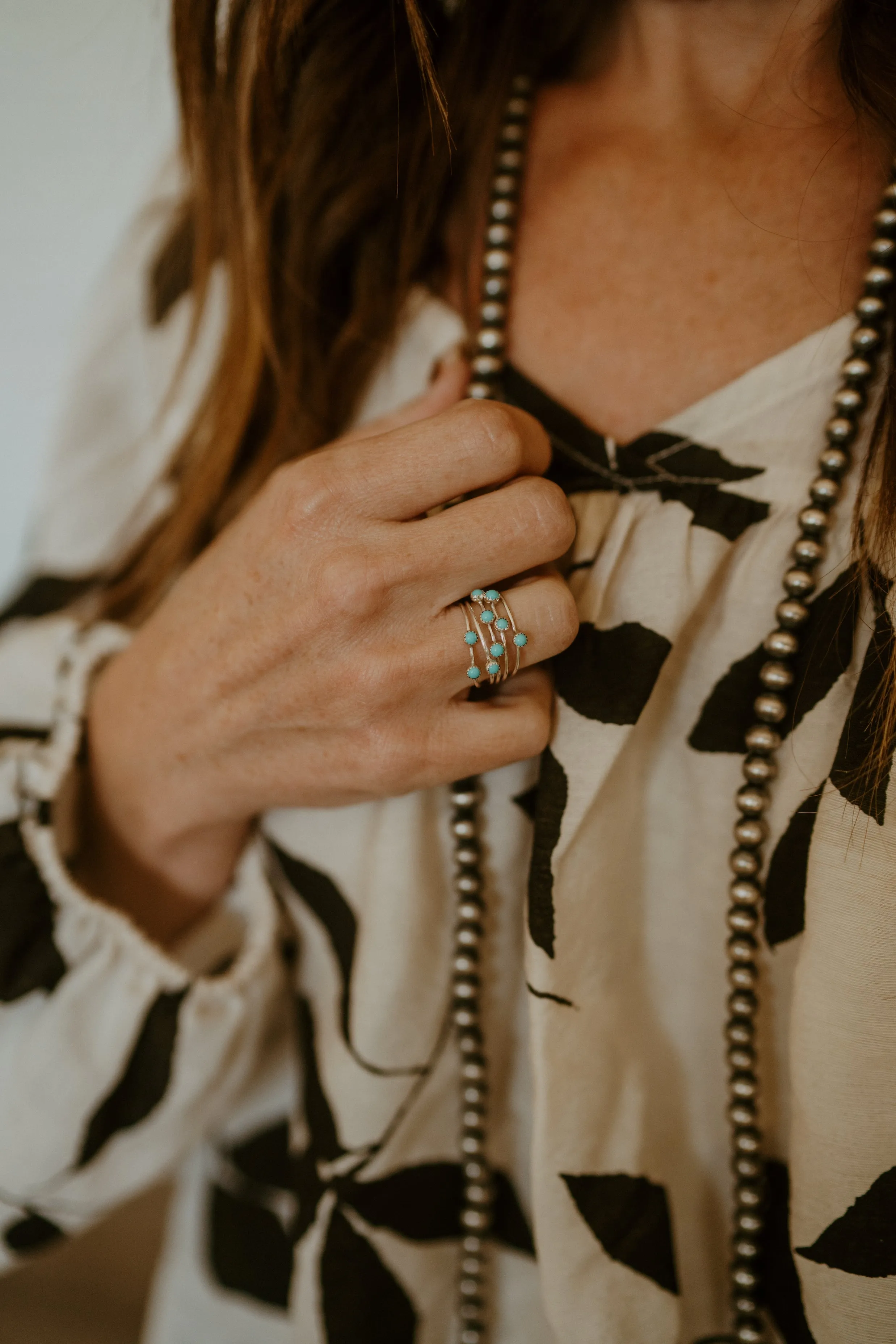 Finn Ring | Turquoise Dot sold by Goldie Lew product image thumbnail 4