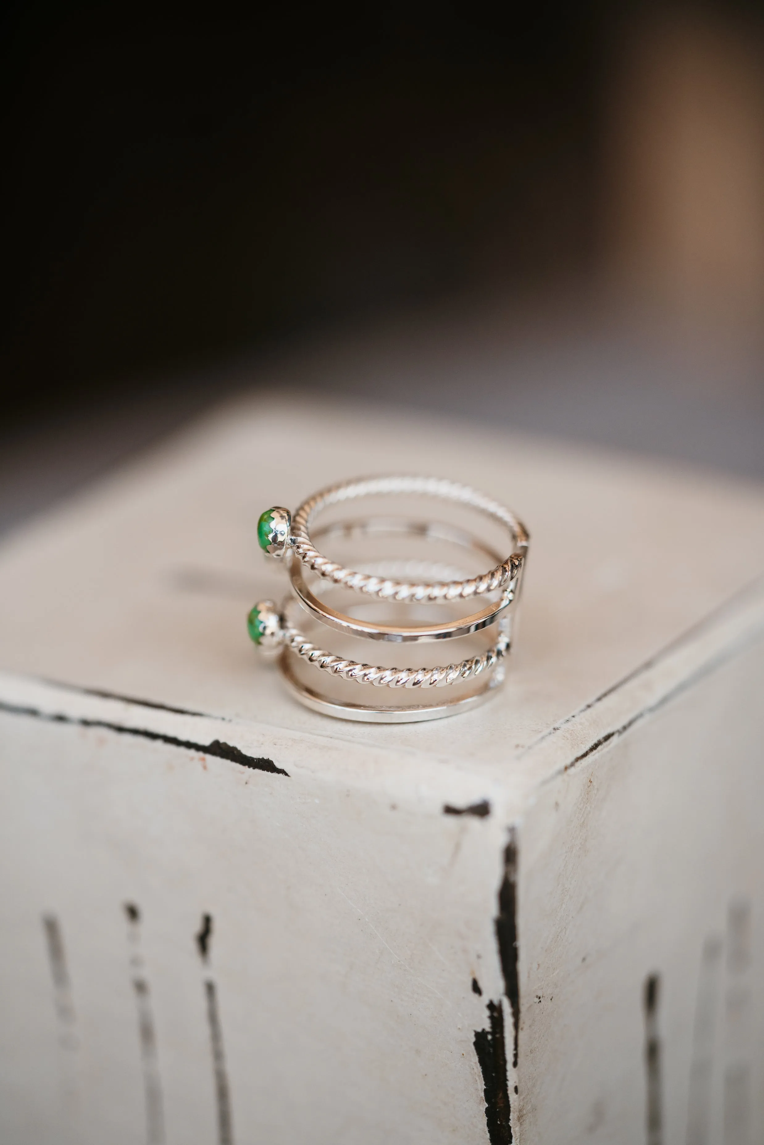 Willa Ring | Green Gaspeite sold by Goldie Lew product image thumbnail 3